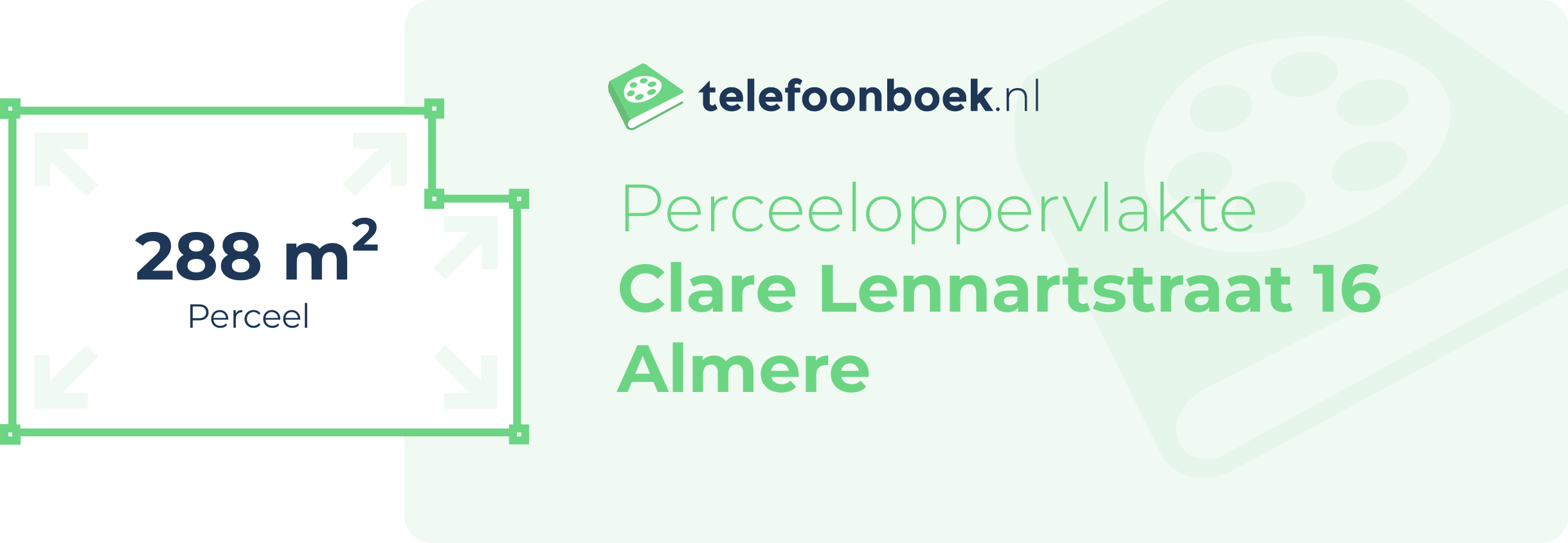 Perceeloppervlakte Clare Lennartstraat 16 Almere