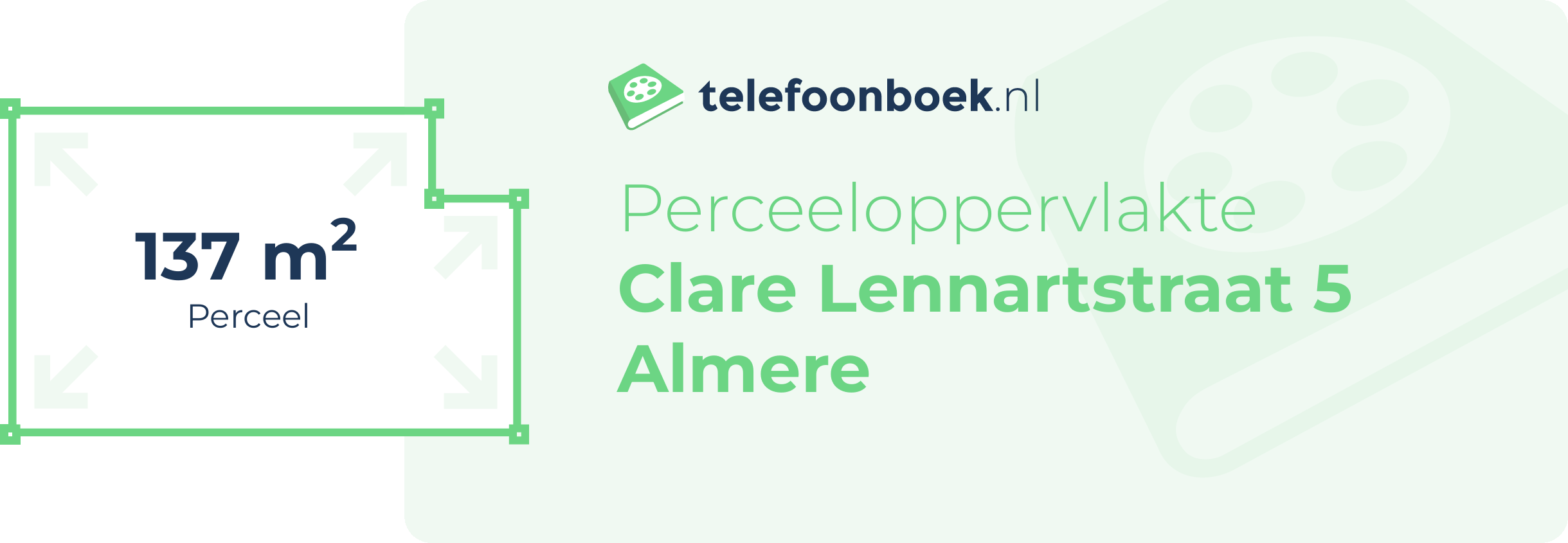 Perceeloppervlakte Clare Lennartstraat 5 Almere