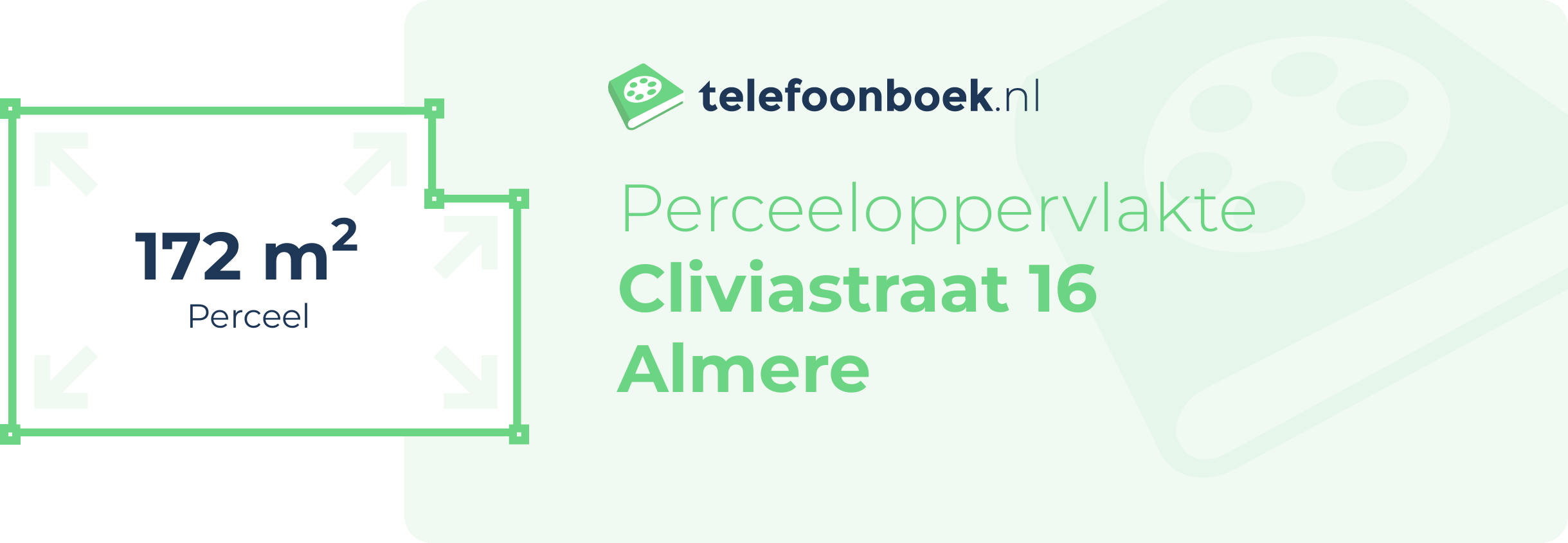 Perceeloppervlakte Cliviastraat 16 Almere