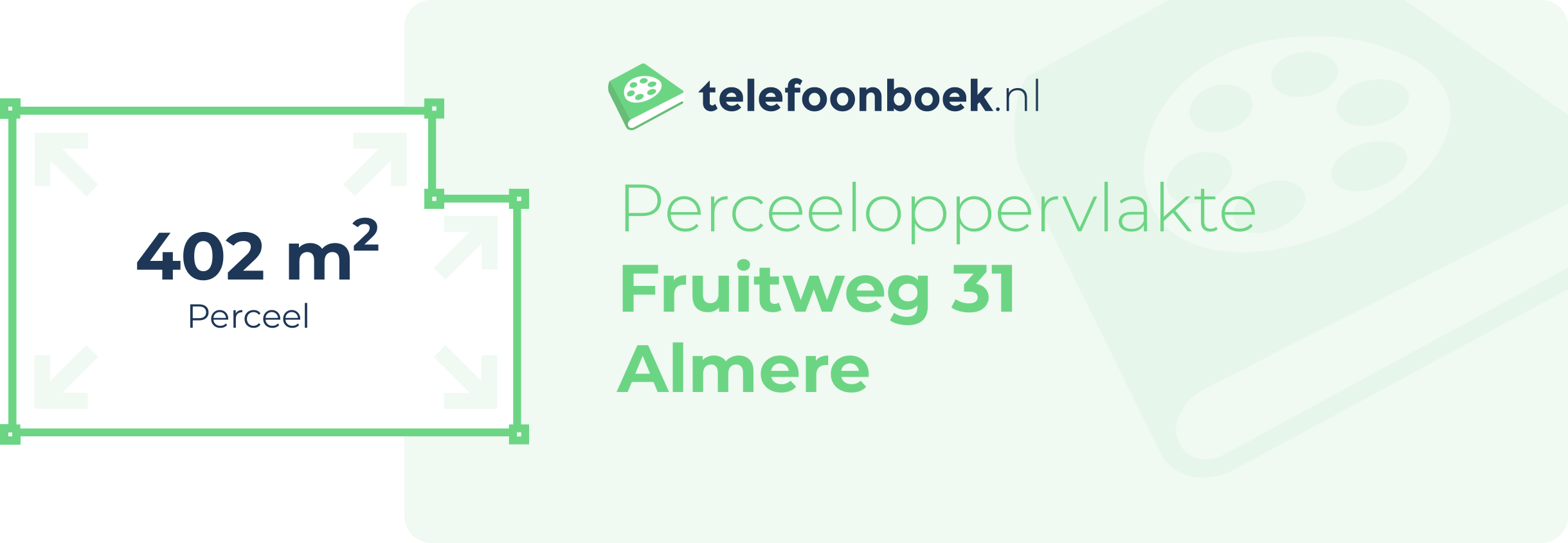 Perceeloppervlakte Fruitweg 31 Almere