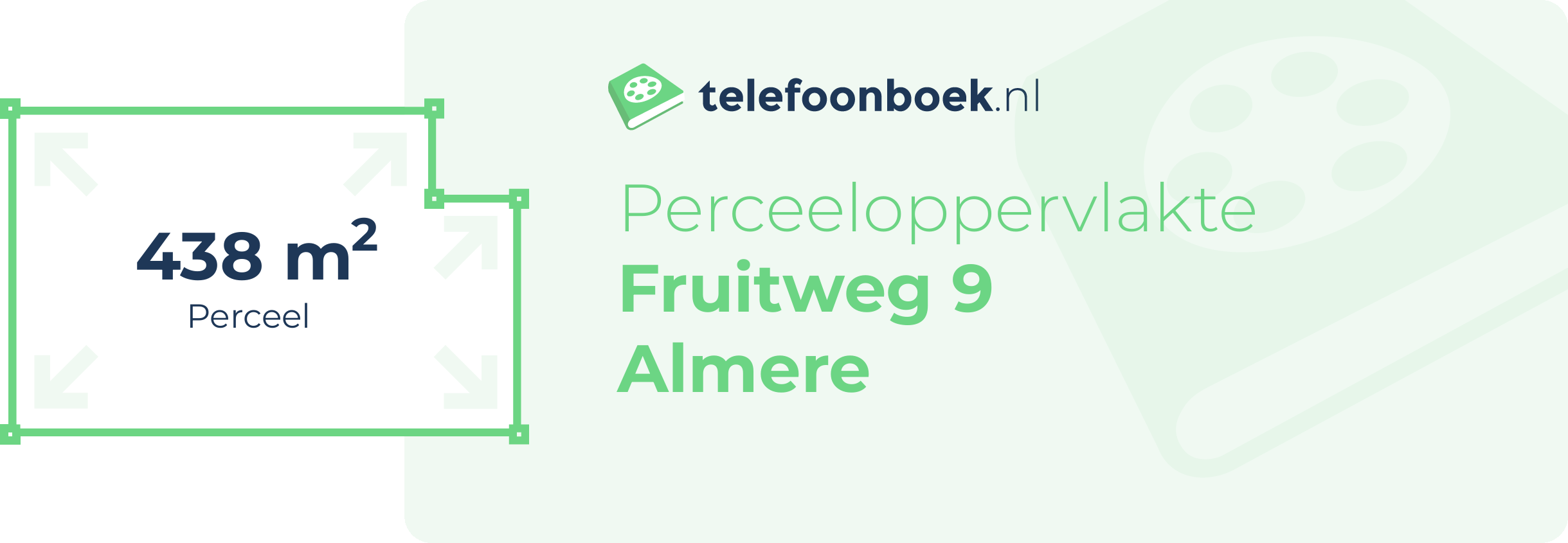 Perceeloppervlakte Fruitweg 9 Almere