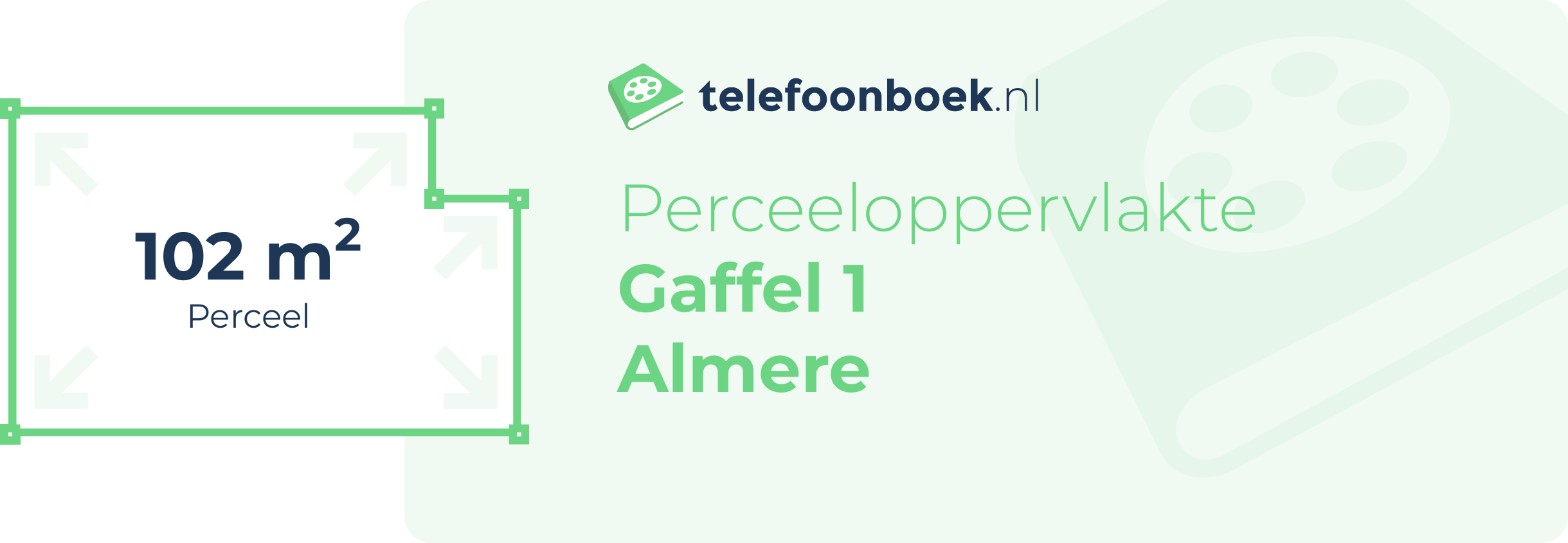 Perceeloppervlakte Gaffel 1 Almere