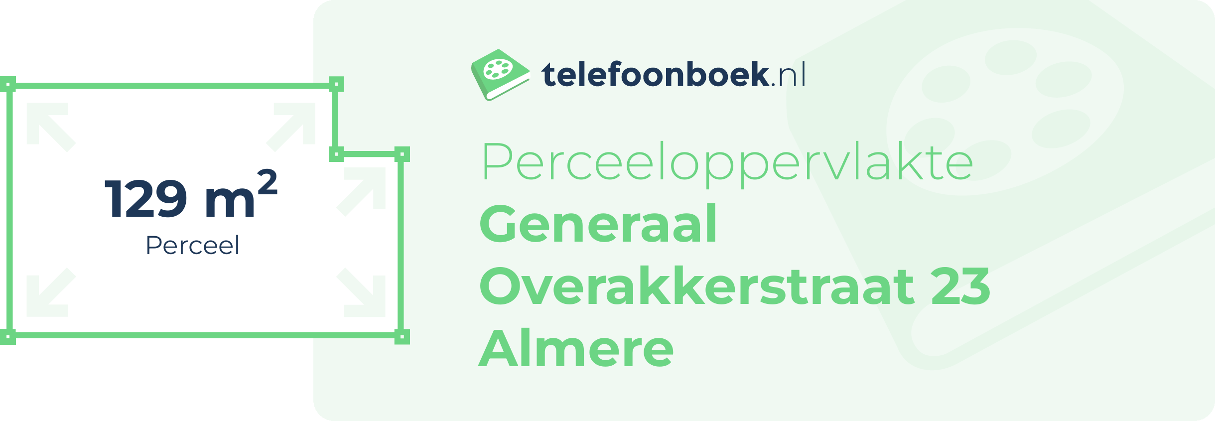 Perceeloppervlakte Generaal Overakkerstraat 23 Almere