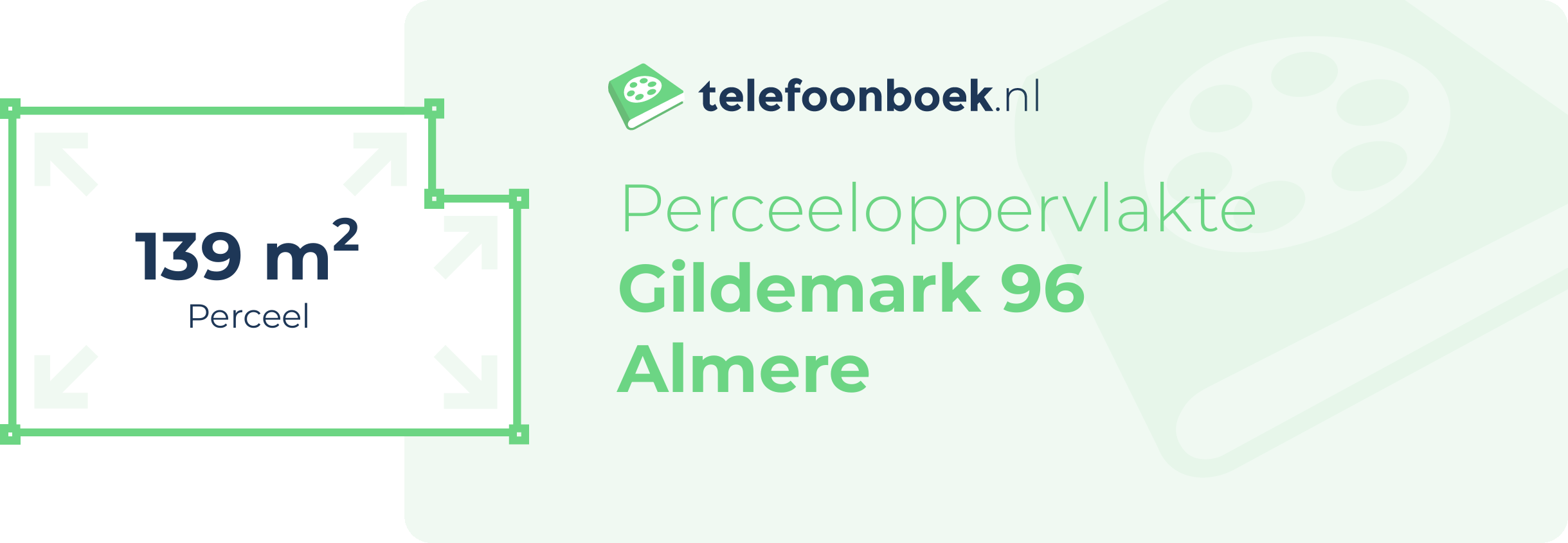 Perceeloppervlakte Gildemark 96 Almere