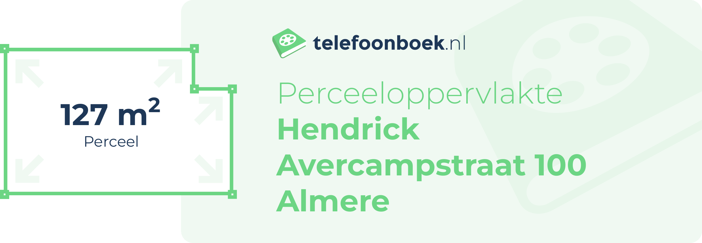 Perceeloppervlakte Hendrick Avercampstraat 100 Almere