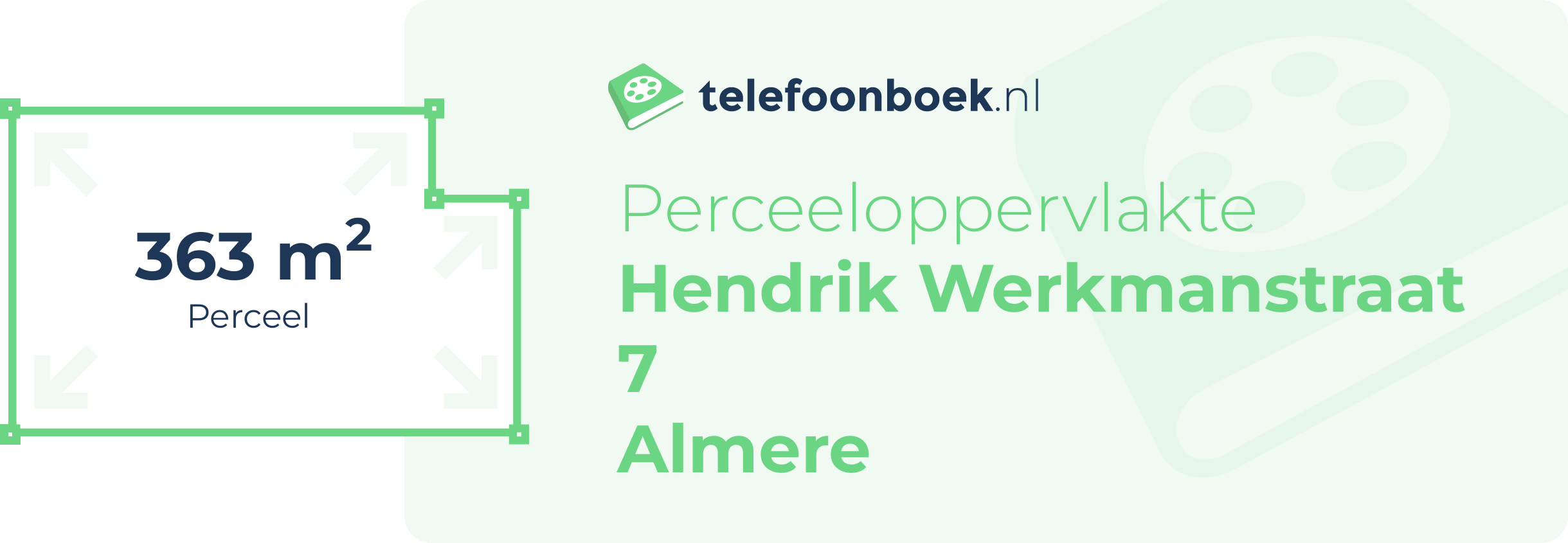 Perceeloppervlakte Hendrik Werkmanstraat 7 Almere
