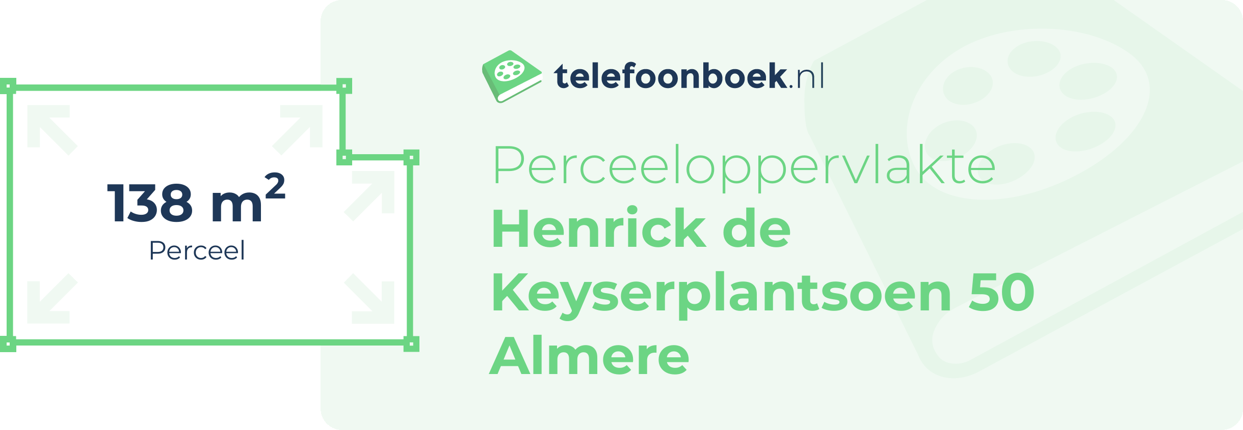 Perceeloppervlakte Henrick De Keyserplantsoen 50 Almere