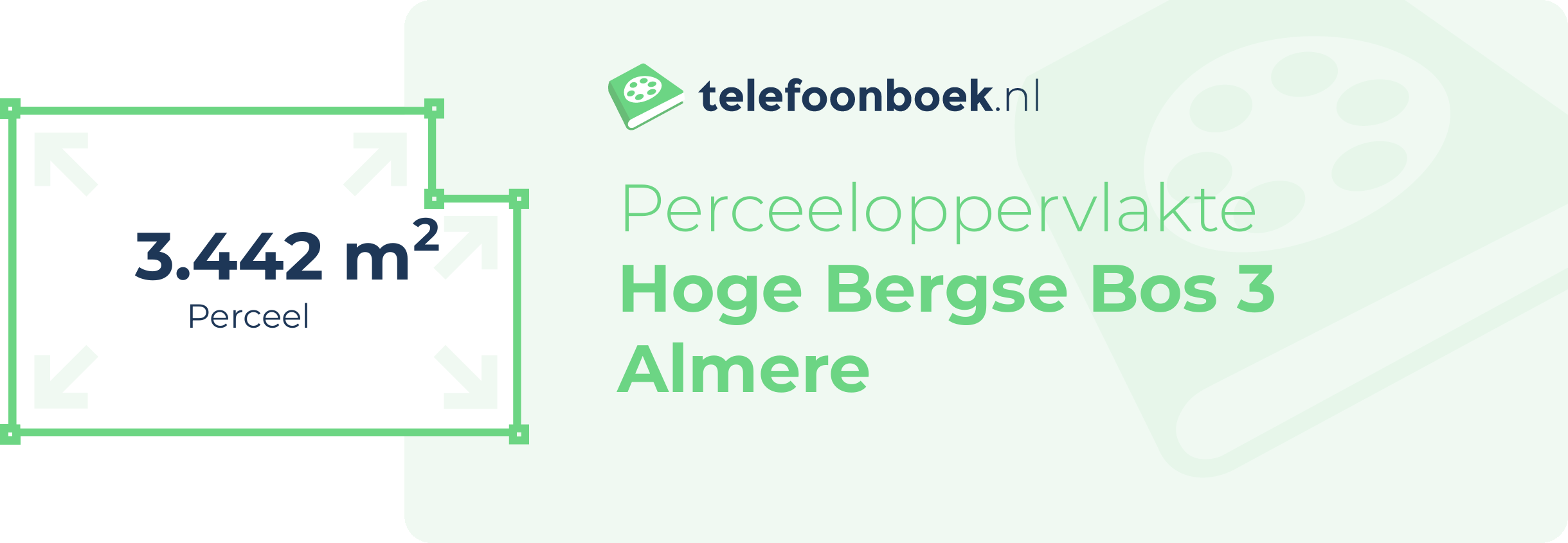 Perceeloppervlakte Hoge Bergse Bos 3 Almere