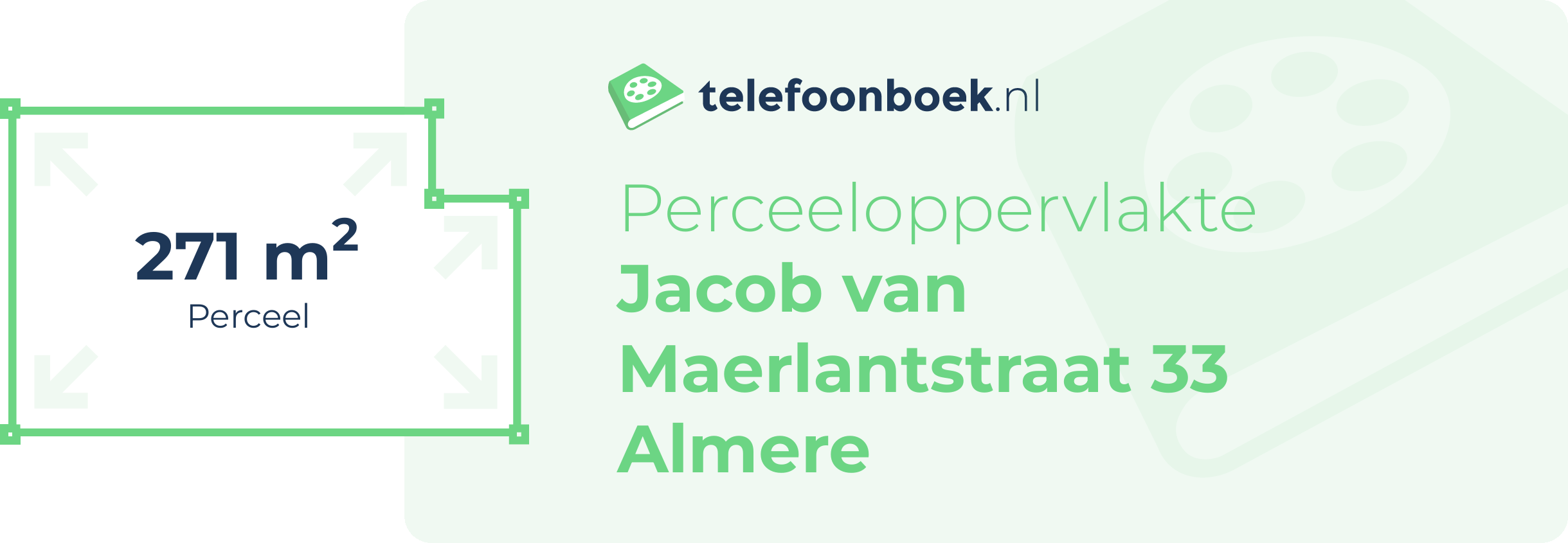 Perceeloppervlakte Jacob Van Maerlantstraat 33 Almere