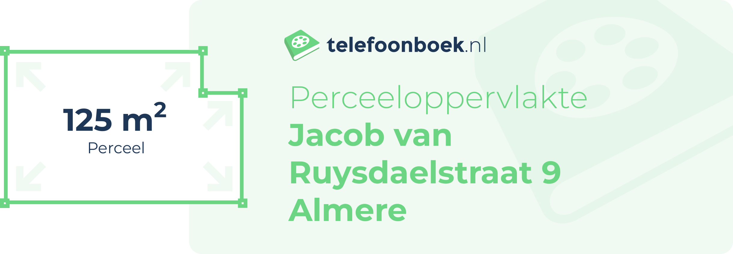 Perceeloppervlakte Jacob Van Ruysdaelstraat 9 Almere