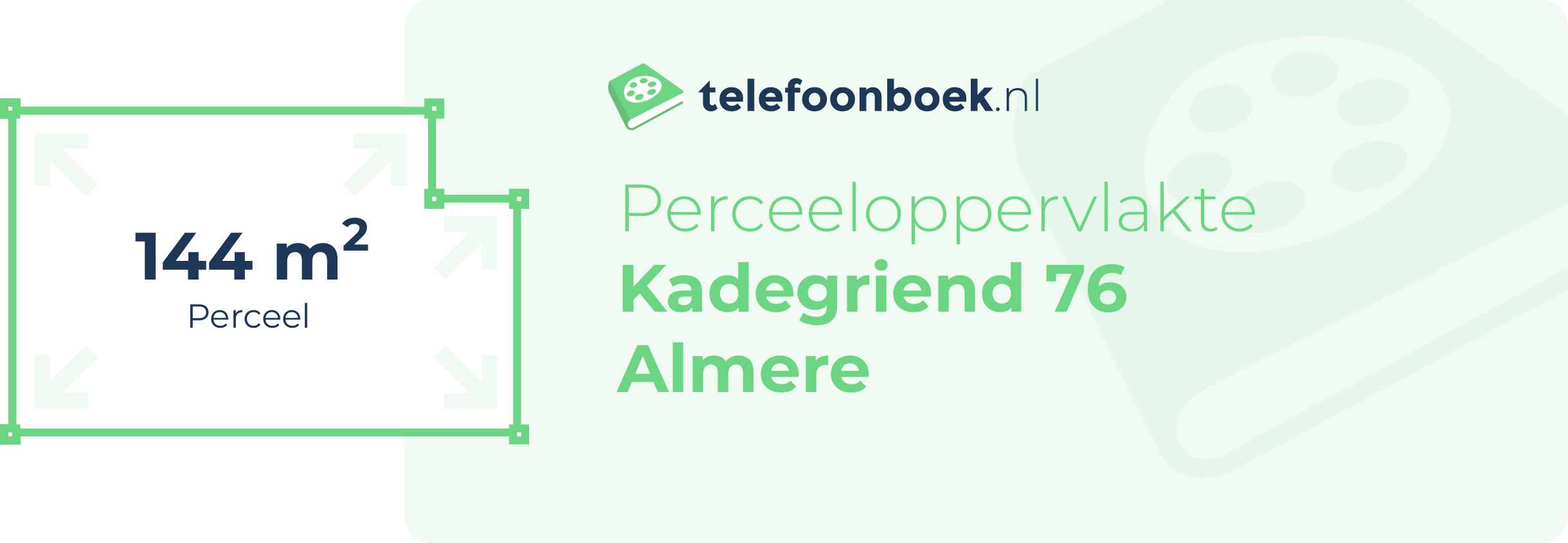 Perceeloppervlakte Kadegriend 76 Almere