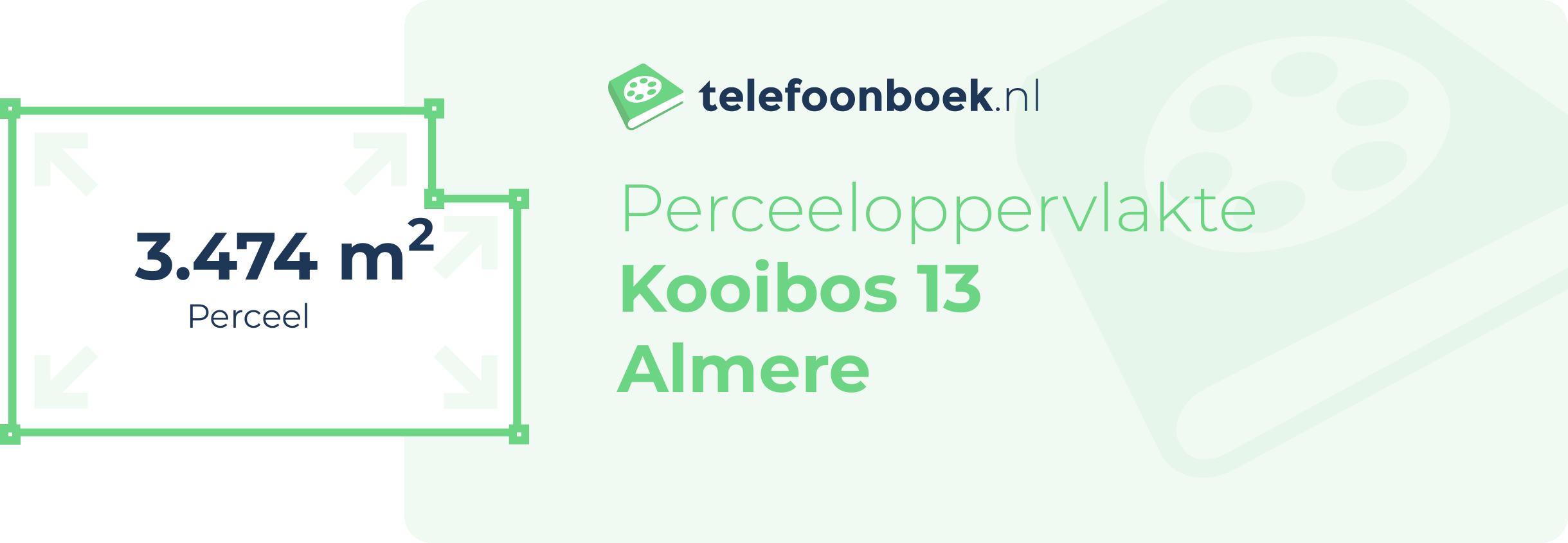 Perceeloppervlakte Kooibos 13 Almere