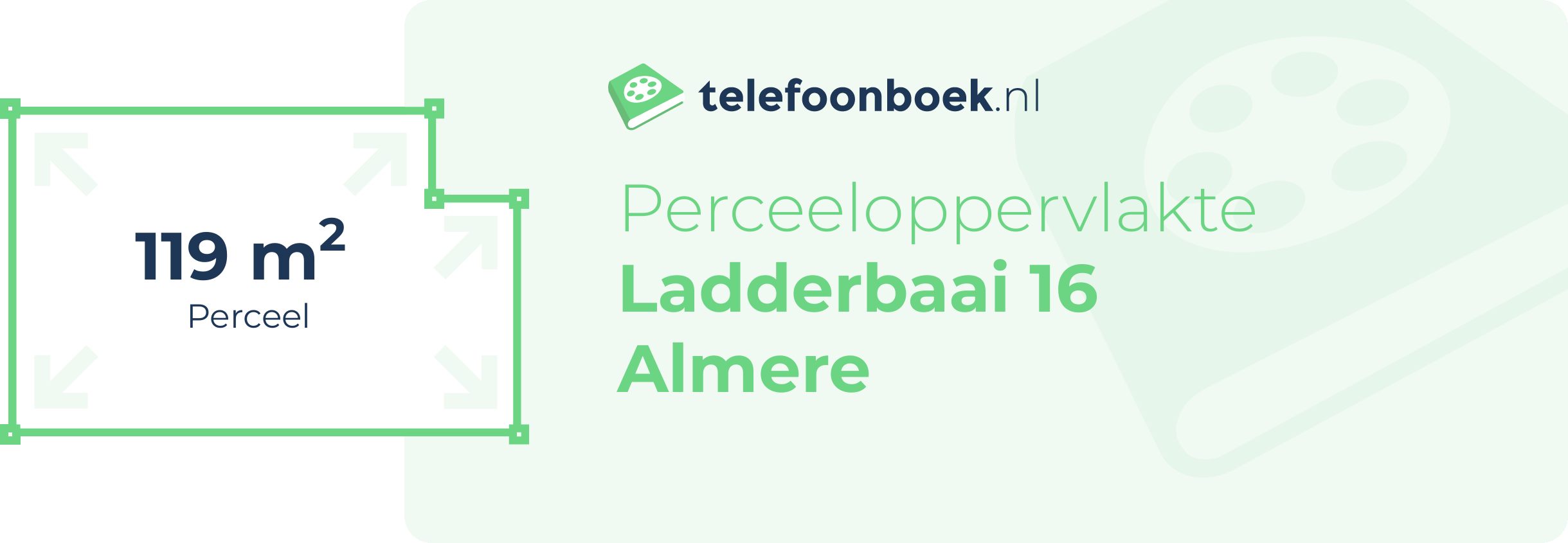 Perceeloppervlakte Ladderbaai 16 Almere