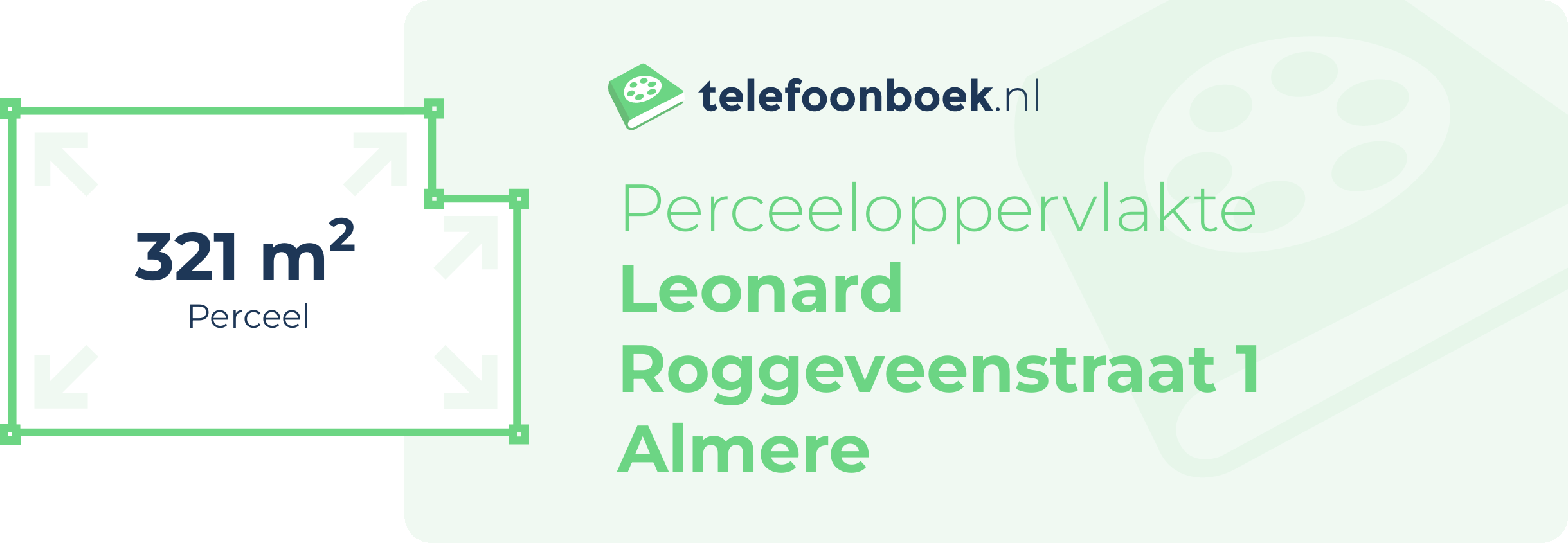 Perceeloppervlakte Leonard Roggeveenstraat 1 Almere