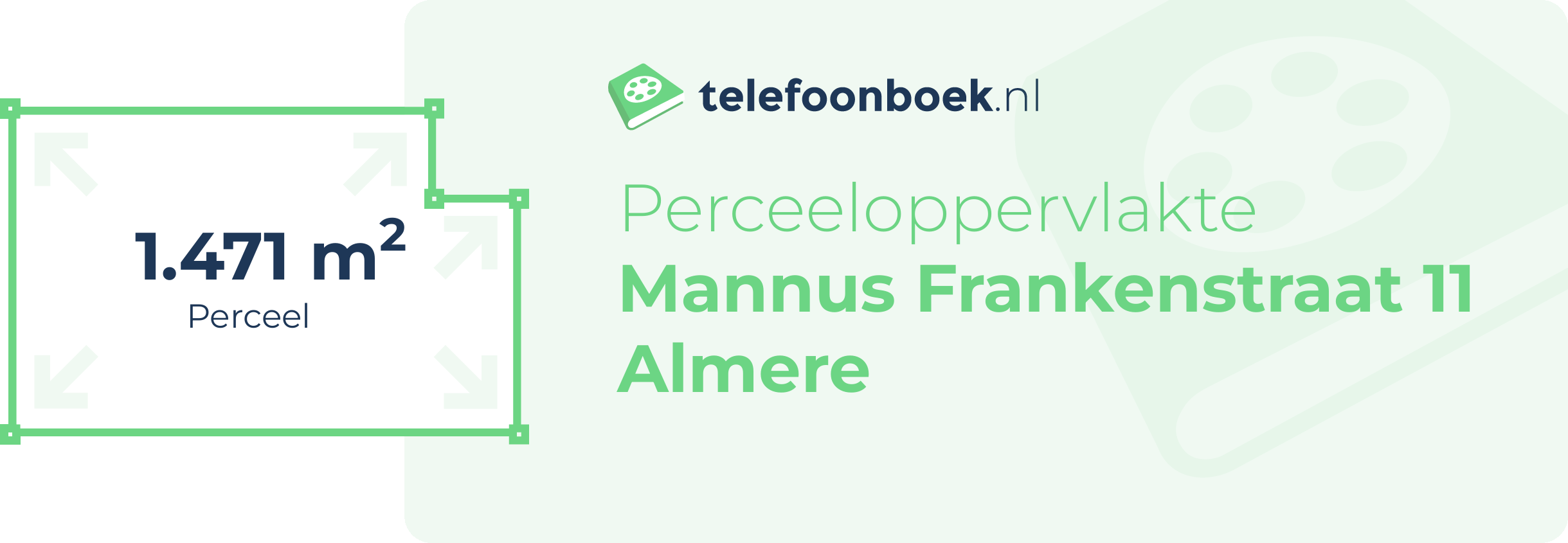 Perceeloppervlakte Mannus Frankenstraat 11 Almere