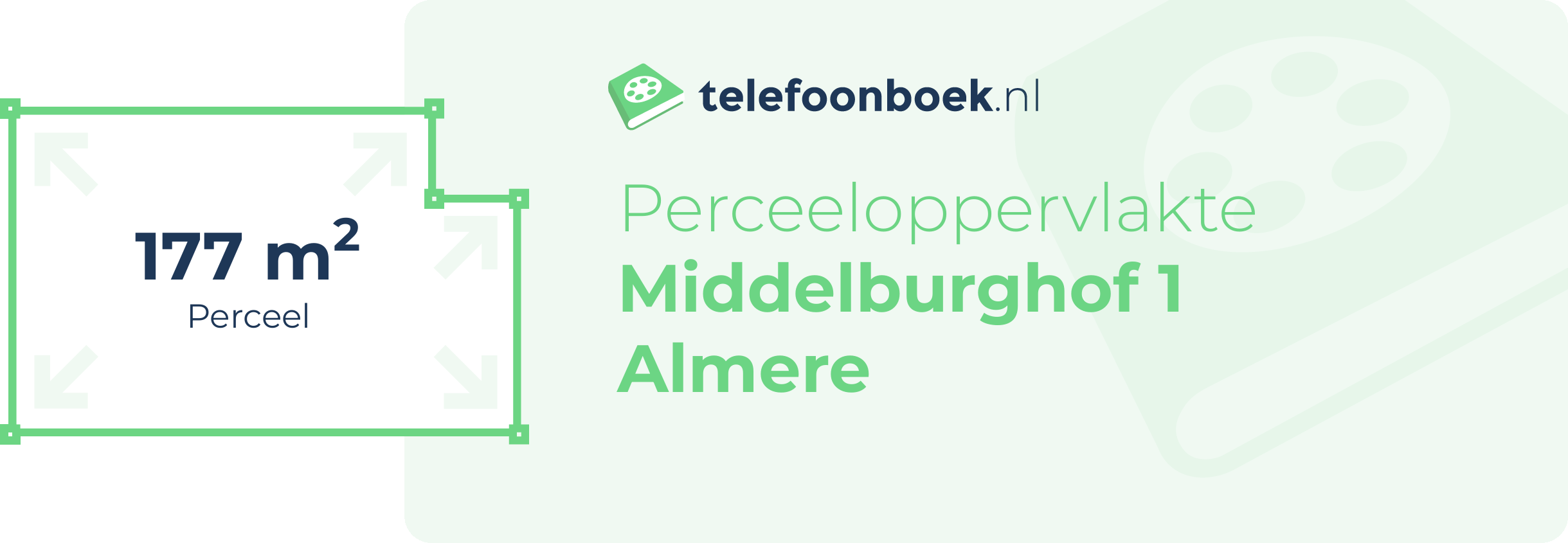 Perceeloppervlakte Middelburghof 1 Almere