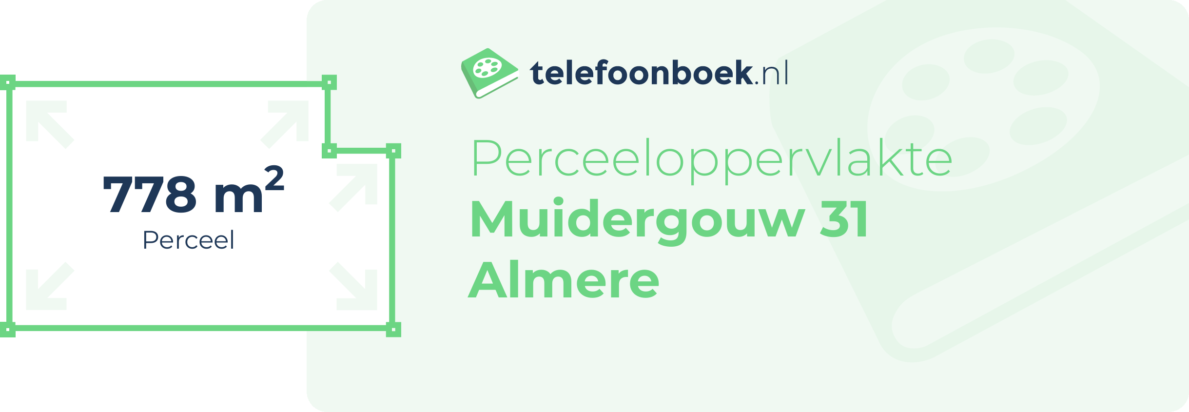 Perceeloppervlakte Muidergouw 31 Almere