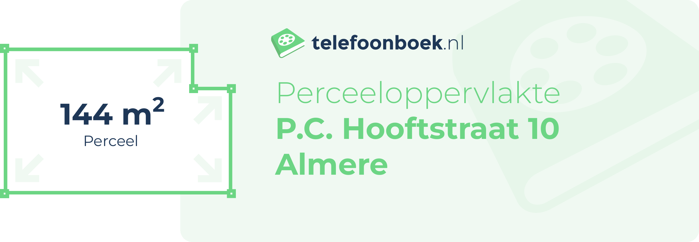Perceeloppervlakte P.C. Hooftstraat 10 Almere