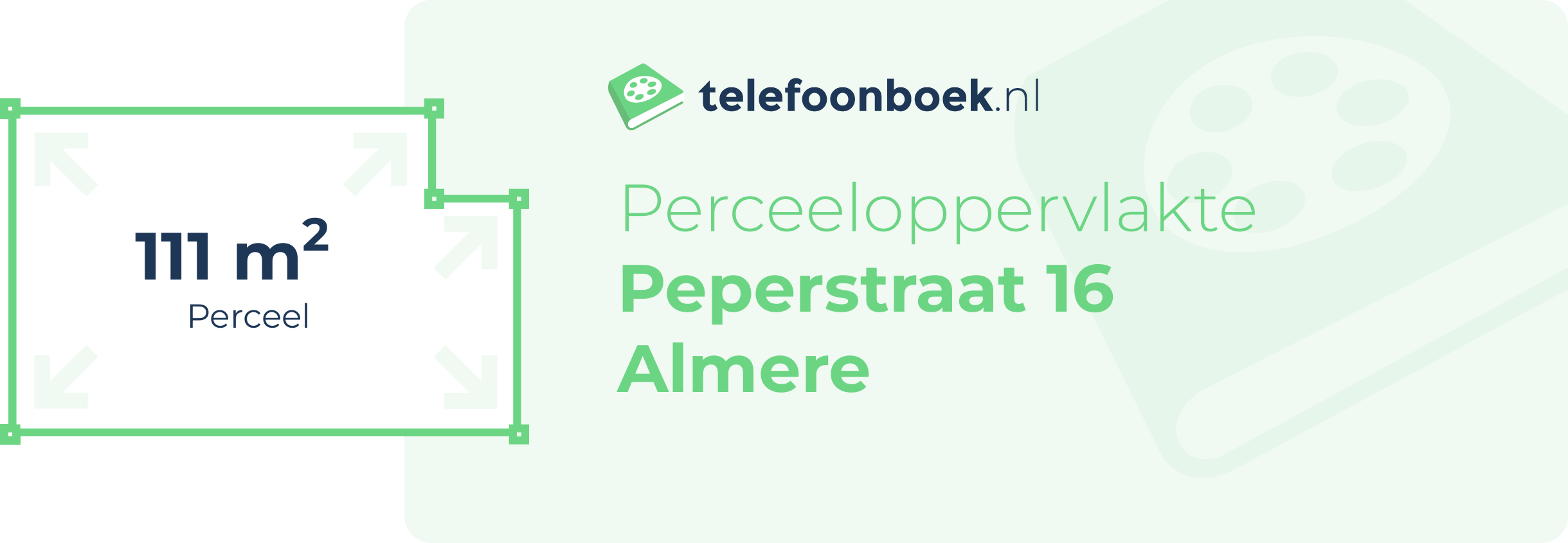 Perceeloppervlakte Peperstraat 16 Almere