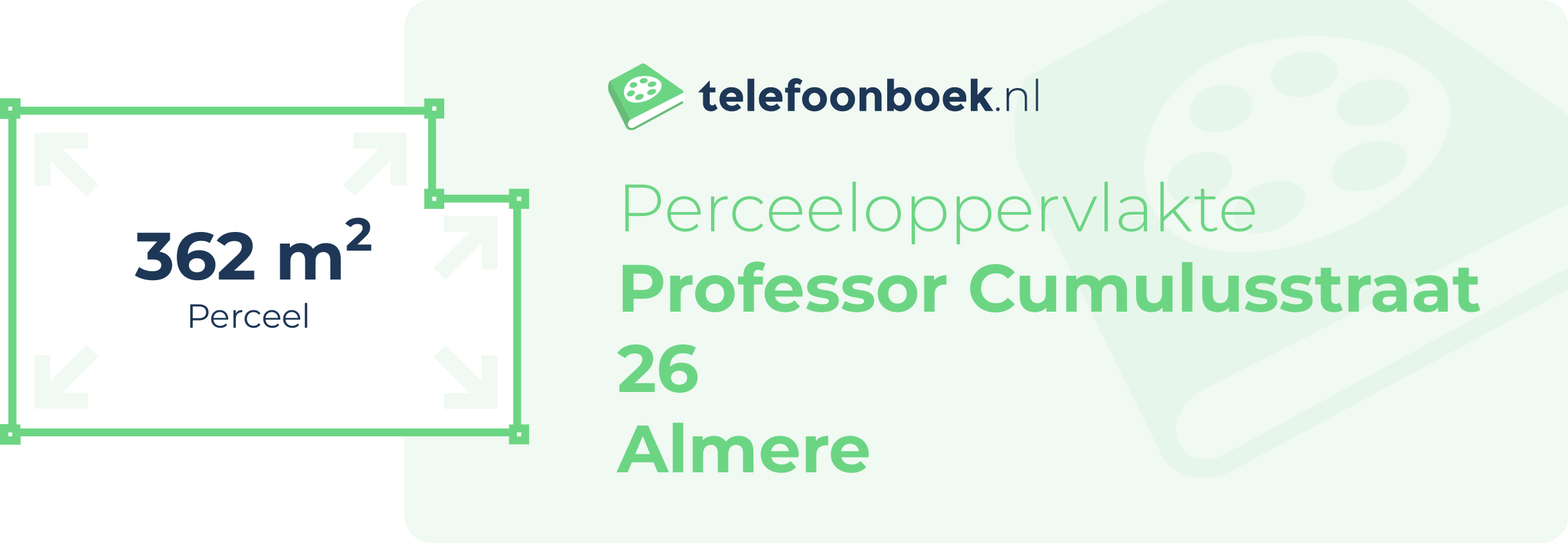 Perceeloppervlakte Professor Cumulusstraat 26 Almere