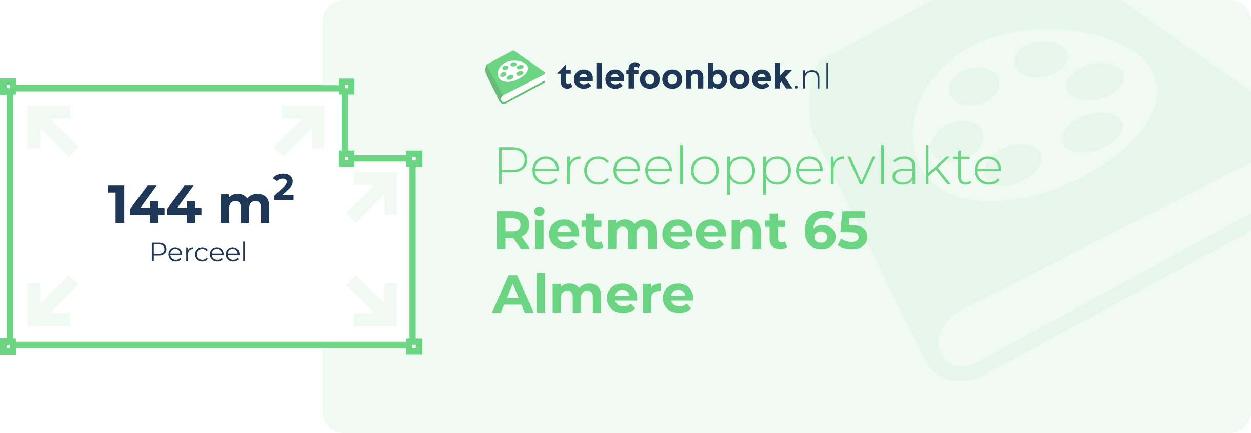 Perceeloppervlakte Rietmeent 65 Almere