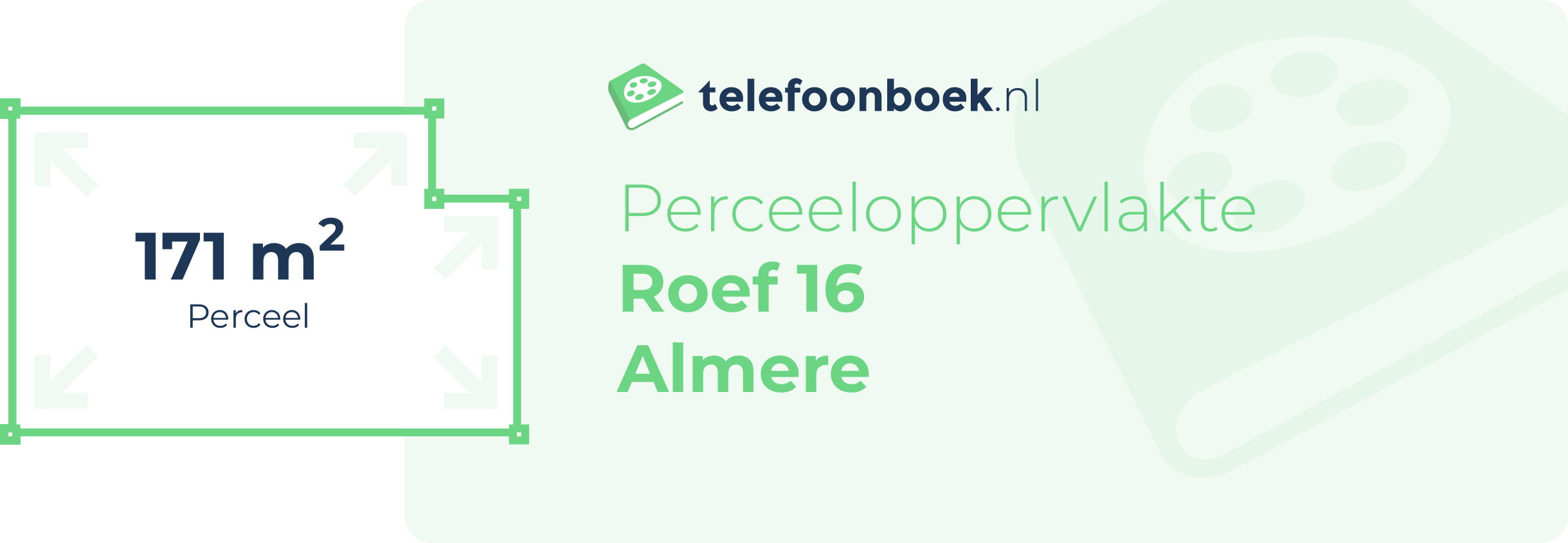 Perceeloppervlakte Roef 16 Almere