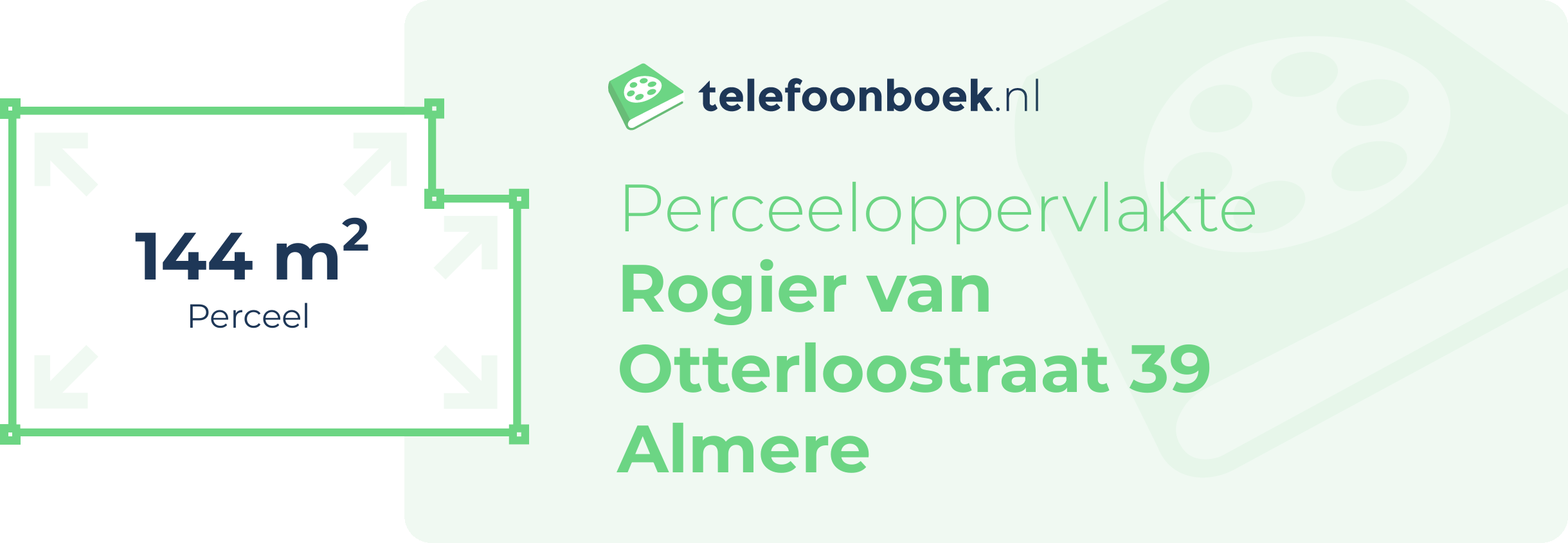 Perceeloppervlakte Rogier Van Otterloostraat 39 Almere