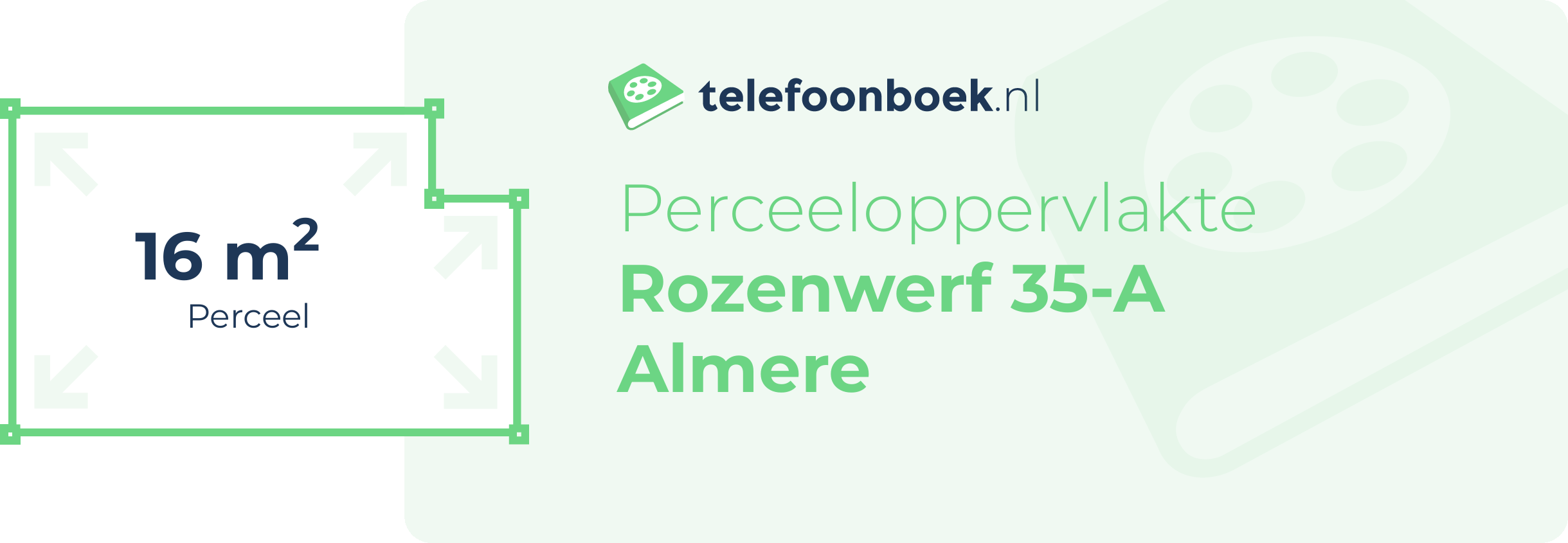 Perceeloppervlakte Rozenwerf 35-A Almere