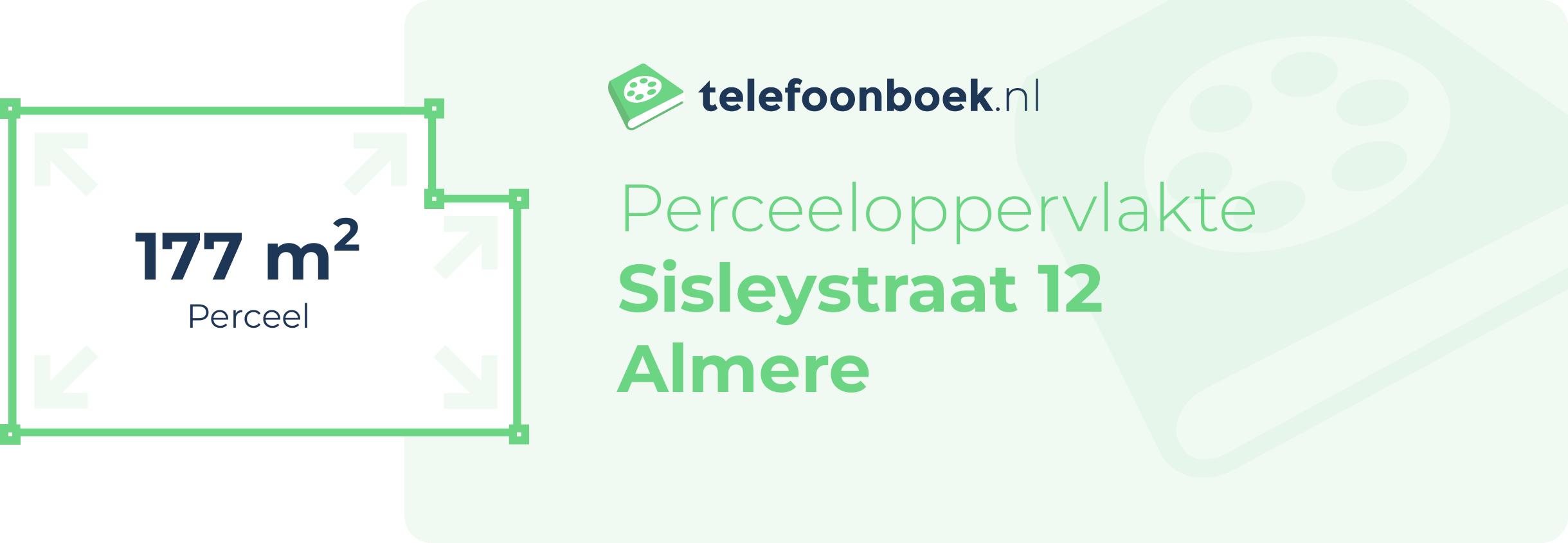 Perceeloppervlakte Sisleystraat 12 Almere