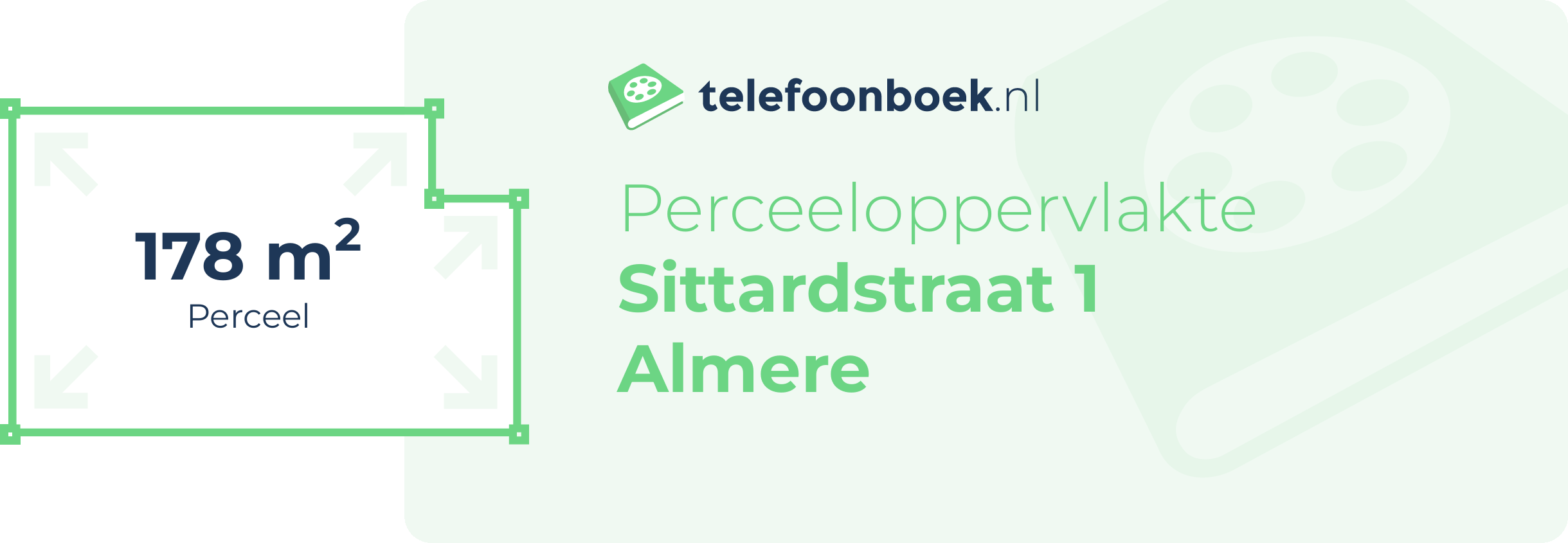 Perceeloppervlakte Sittardstraat 1 Almere