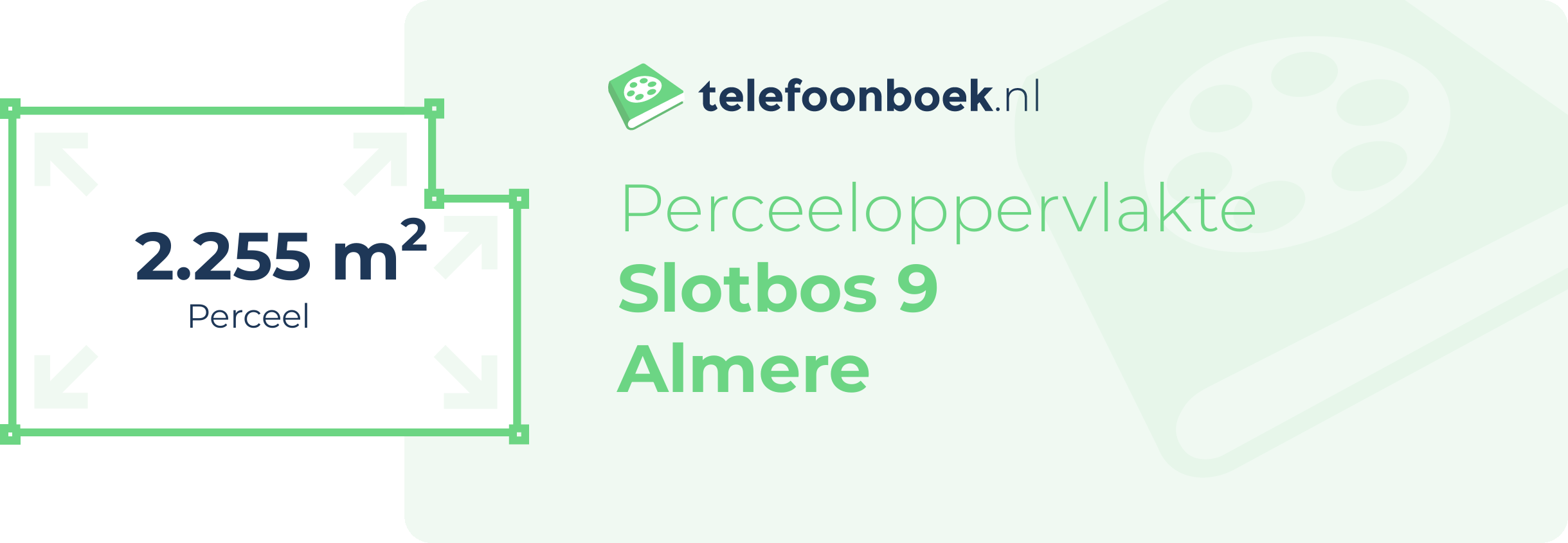 Perceeloppervlakte Slotbos 9 Almere