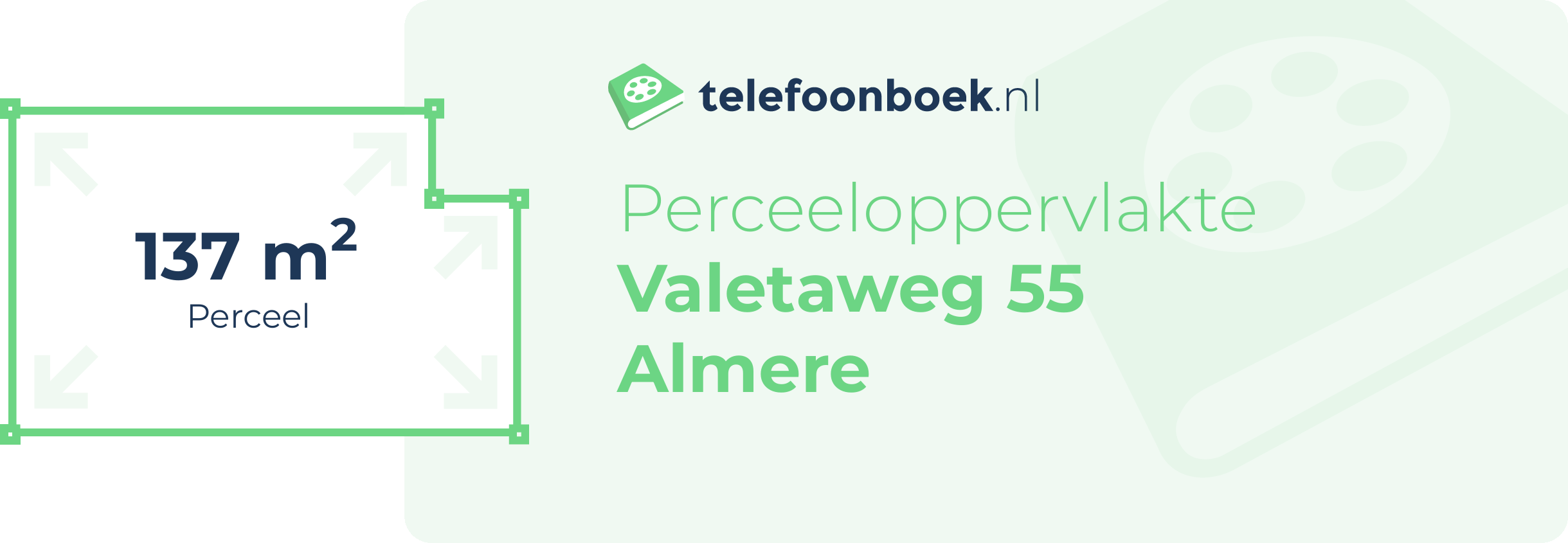 Perceeloppervlakte Valetaweg 55 Almere