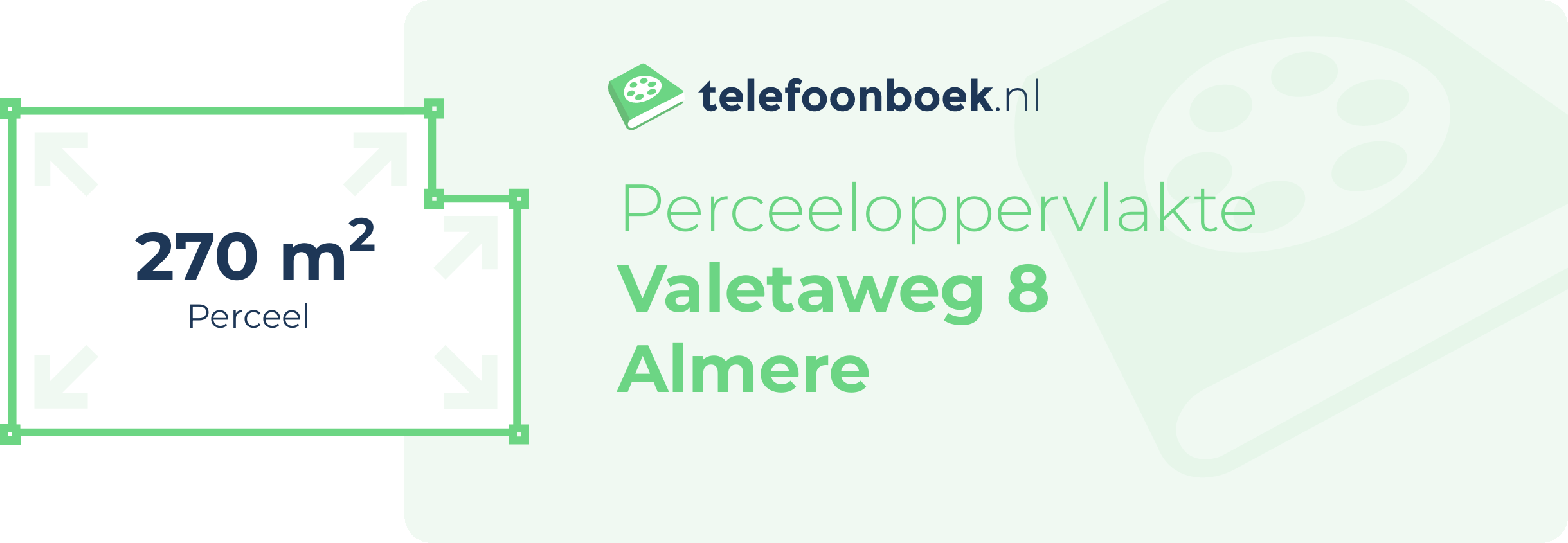 Perceeloppervlakte Valetaweg 8 Almere