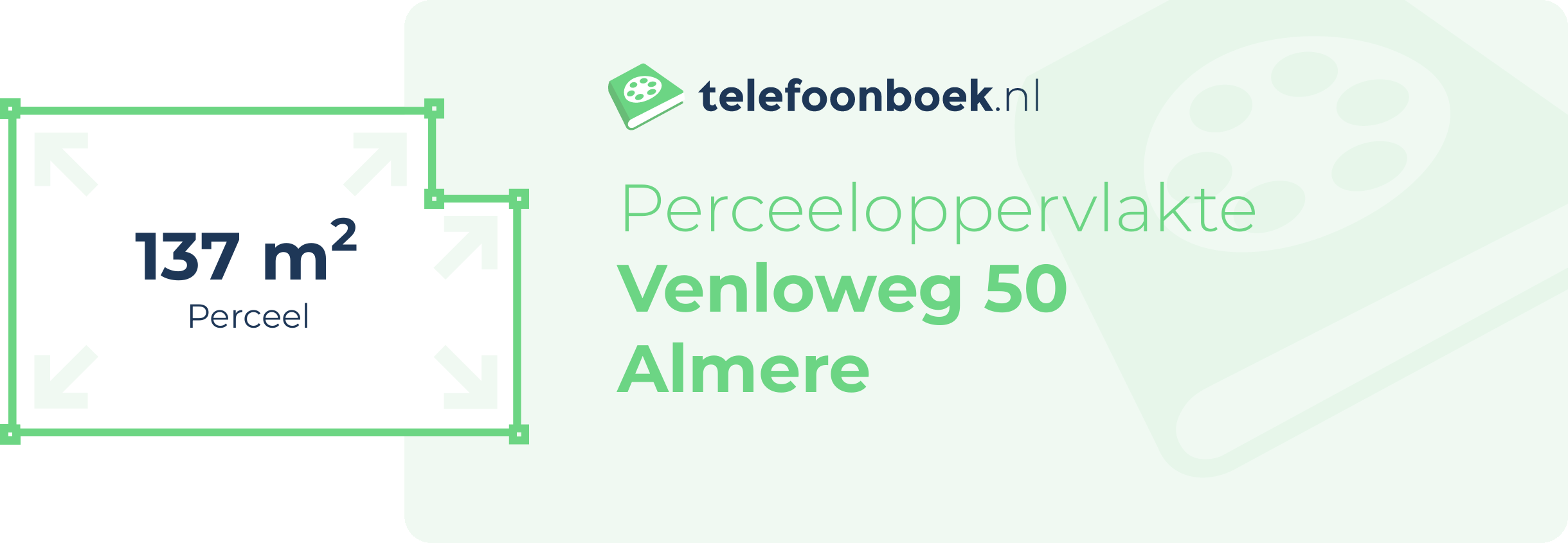 Perceeloppervlakte Venloweg 50 Almere
