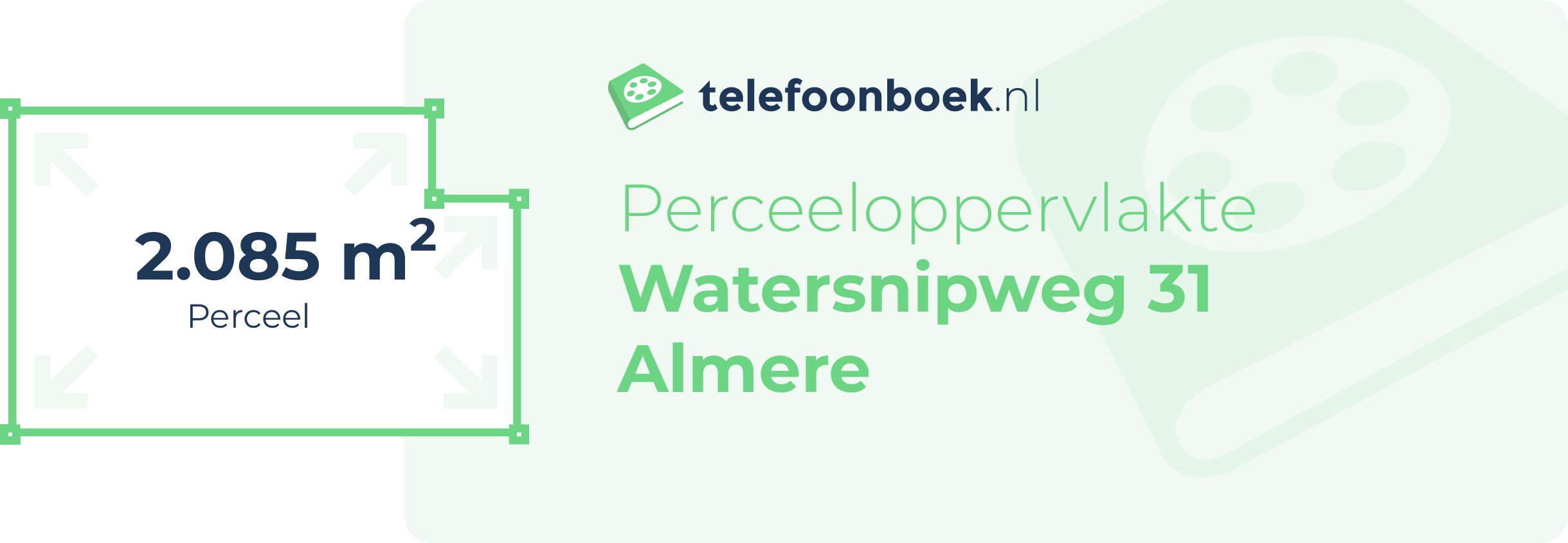 Perceeloppervlakte Watersnipweg 31 Almere