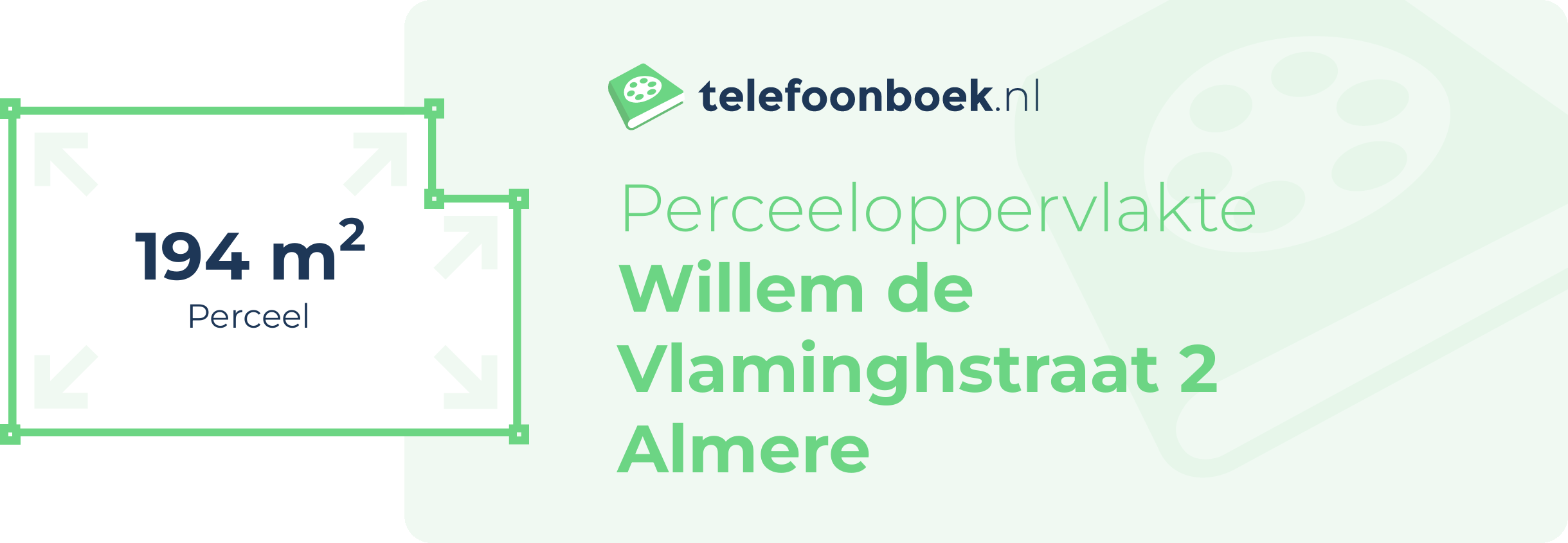 Perceeloppervlakte Willem De Vlaminghstraat 2 Almere