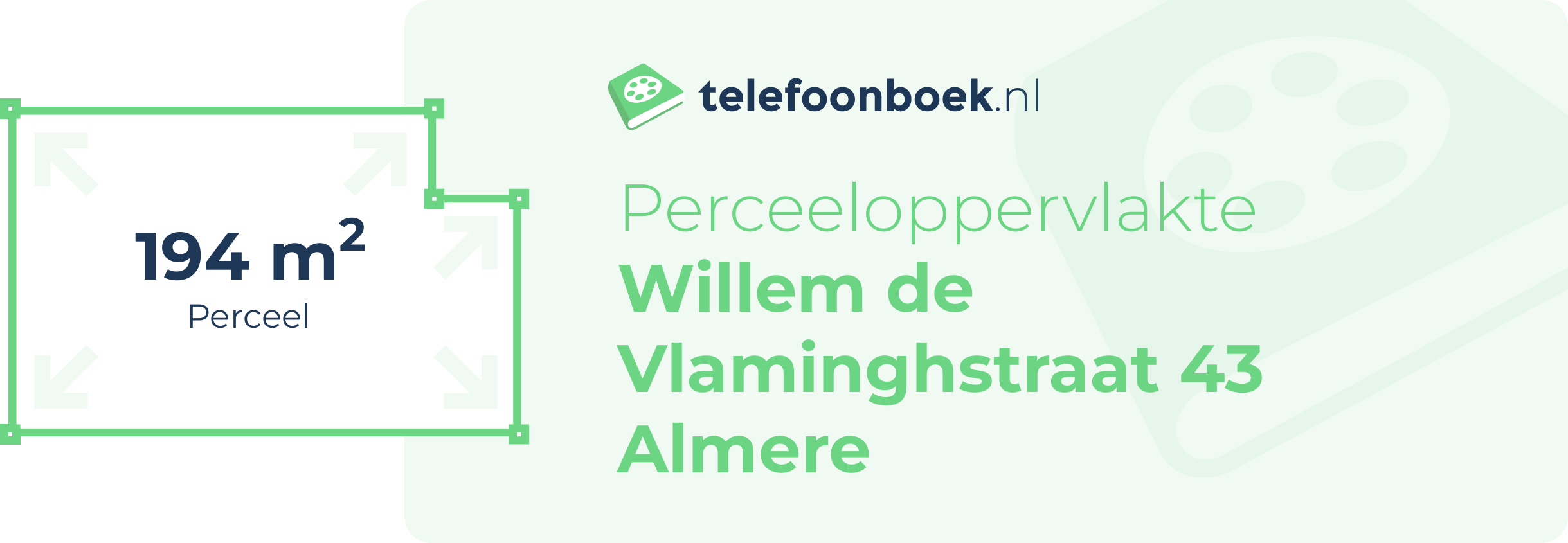 Perceeloppervlakte Willem De Vlaminghstraat 43 Almere