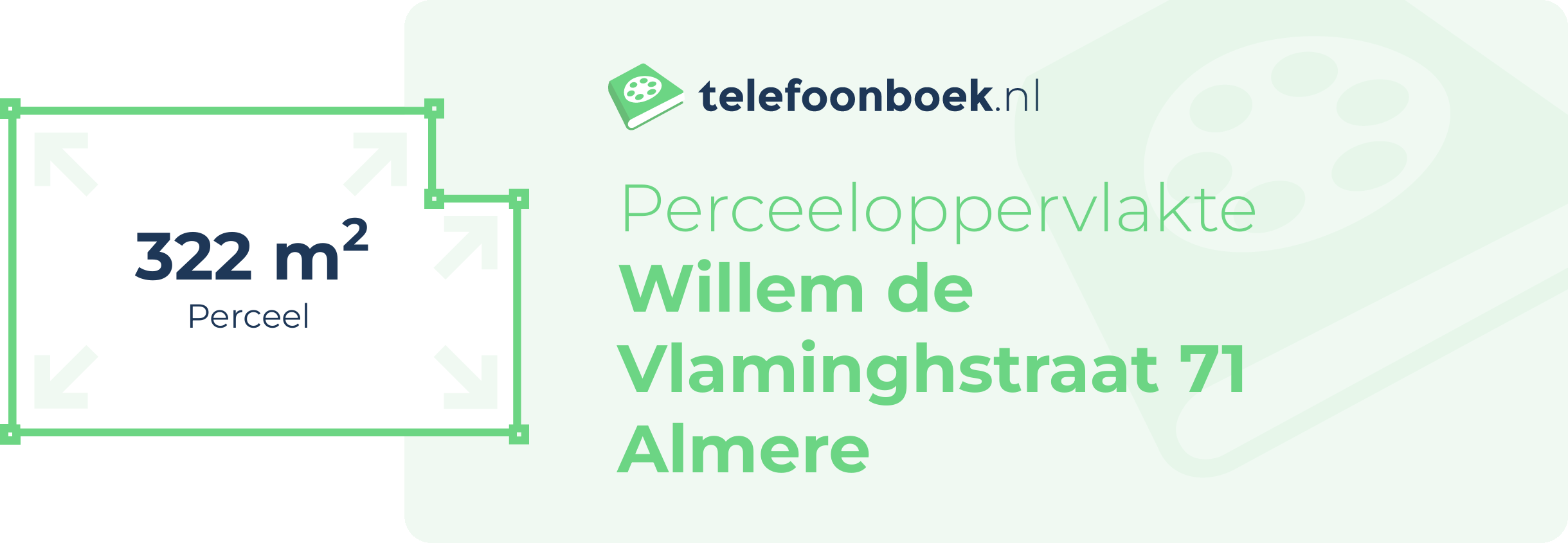 Perceeloppervlakte Willem De Vlaminghstraat 71 Almere