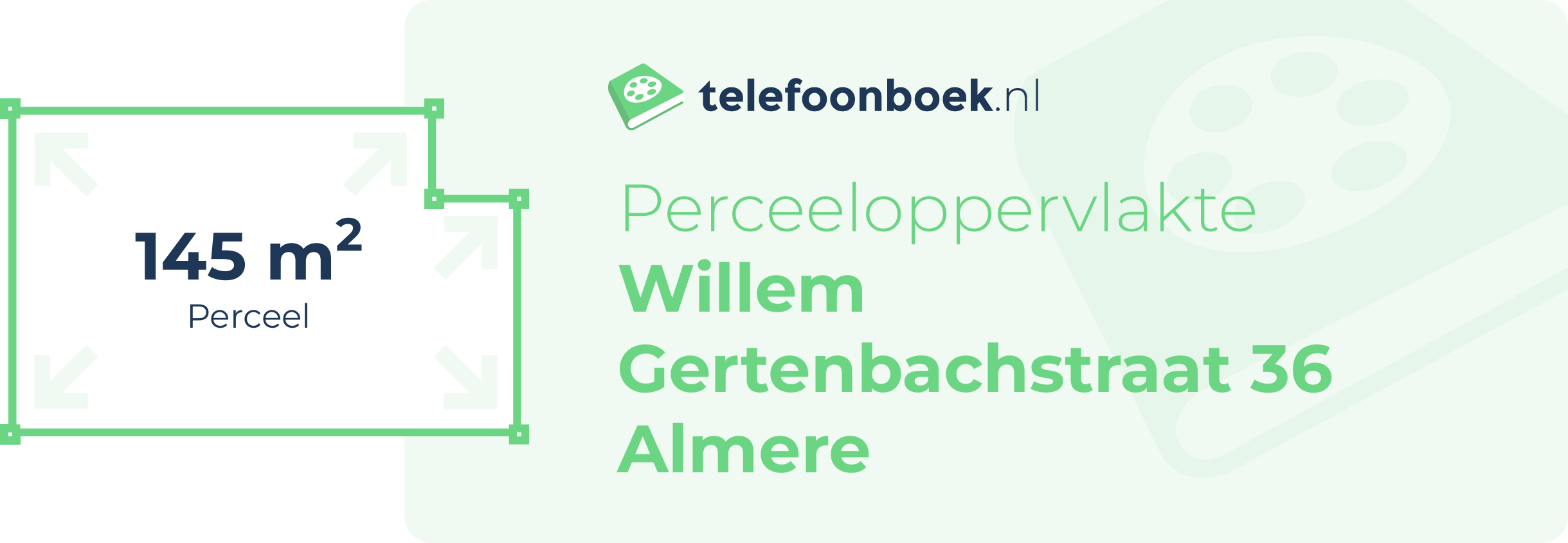 Perceeloppervlakte Willem Gertenbachstraat 36 Almere