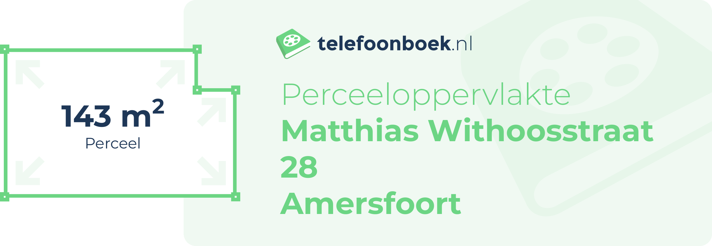 Perceeloppervlakte Matthias Withoosstraat 28 Amersfoort