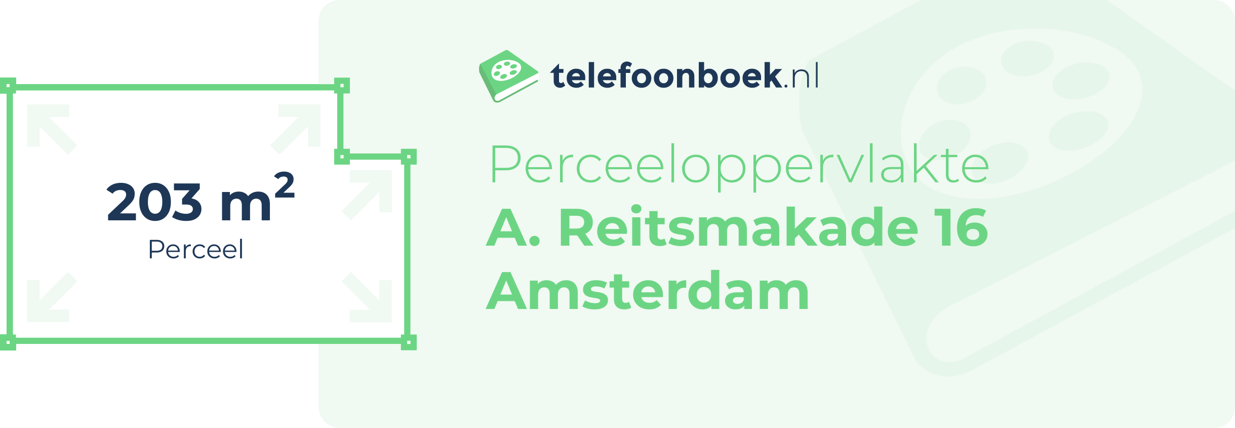 Perceeloppervlakte A. Reitsmakade 16 Amsterdam