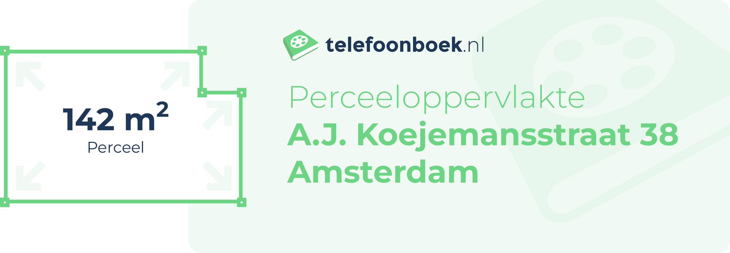 Perceeloppervlakte A.J. Koejemansstraat 38 Amsterdam