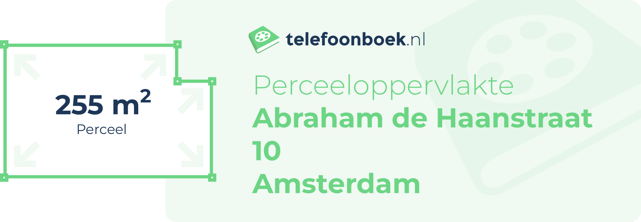 Perceeloppervlakte Abraham De Haanstraat 10 Amsterdam