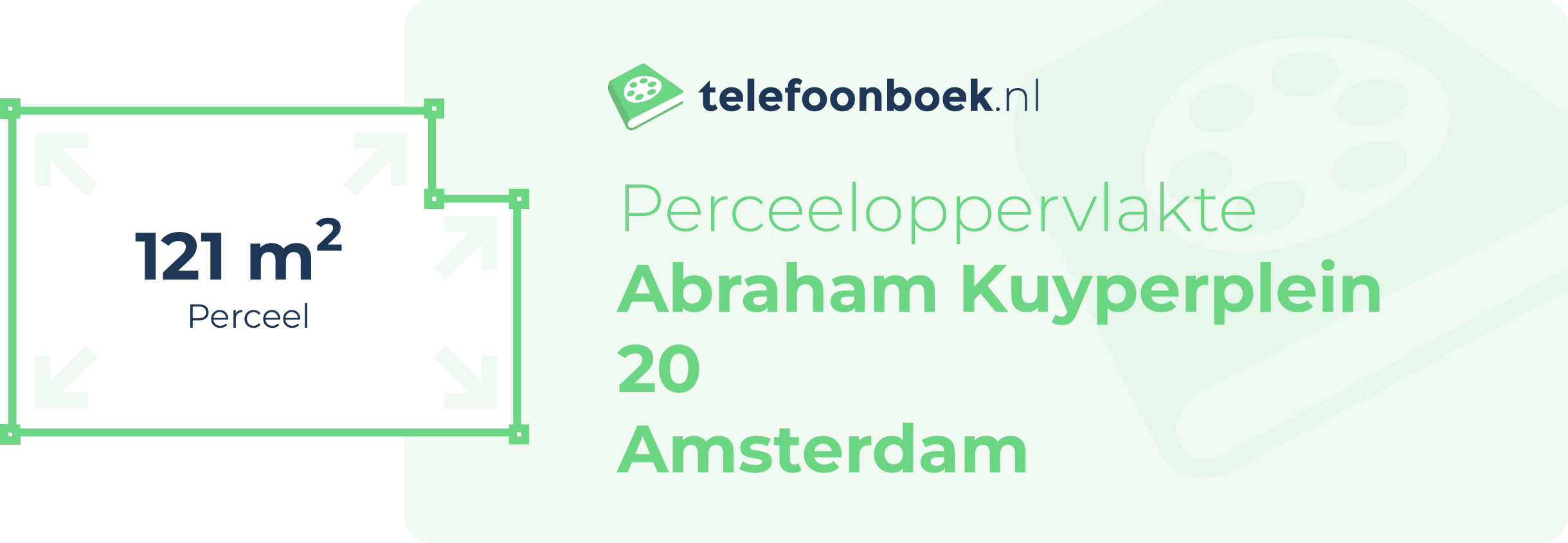 Perceeloppervlakte Abraham Kuyperplein 20 Amsterdam