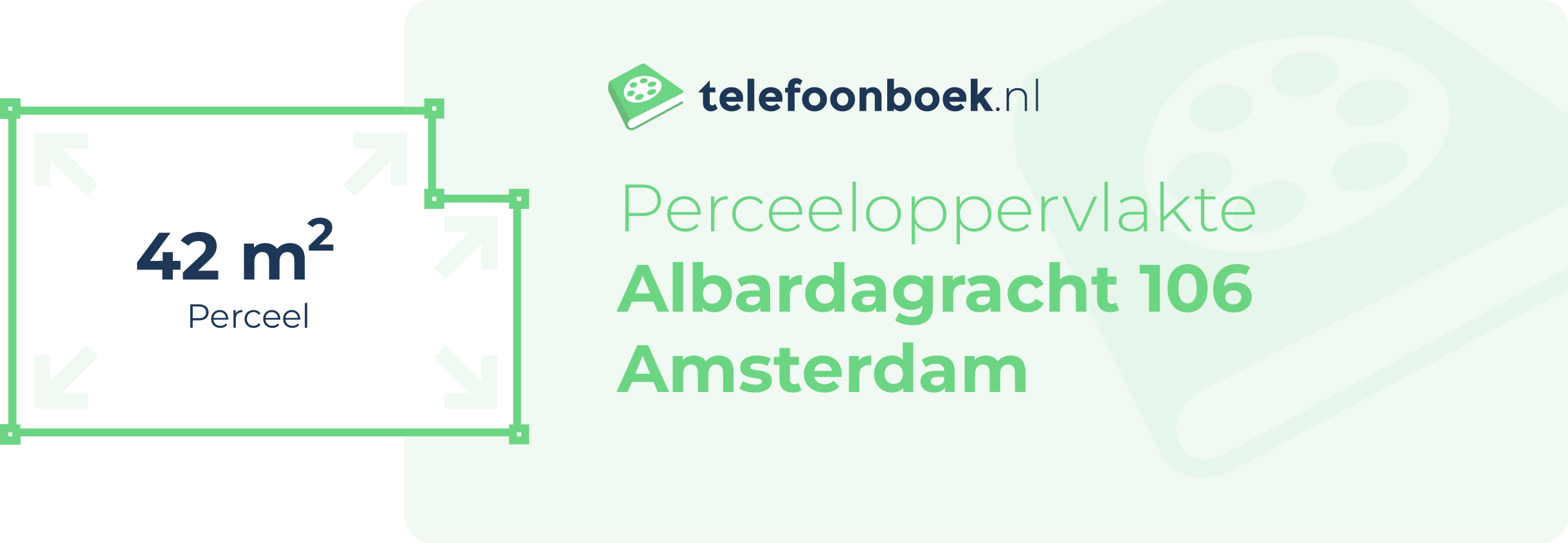 Perceeloppervlakte Albardagracht 106 Amsterdam