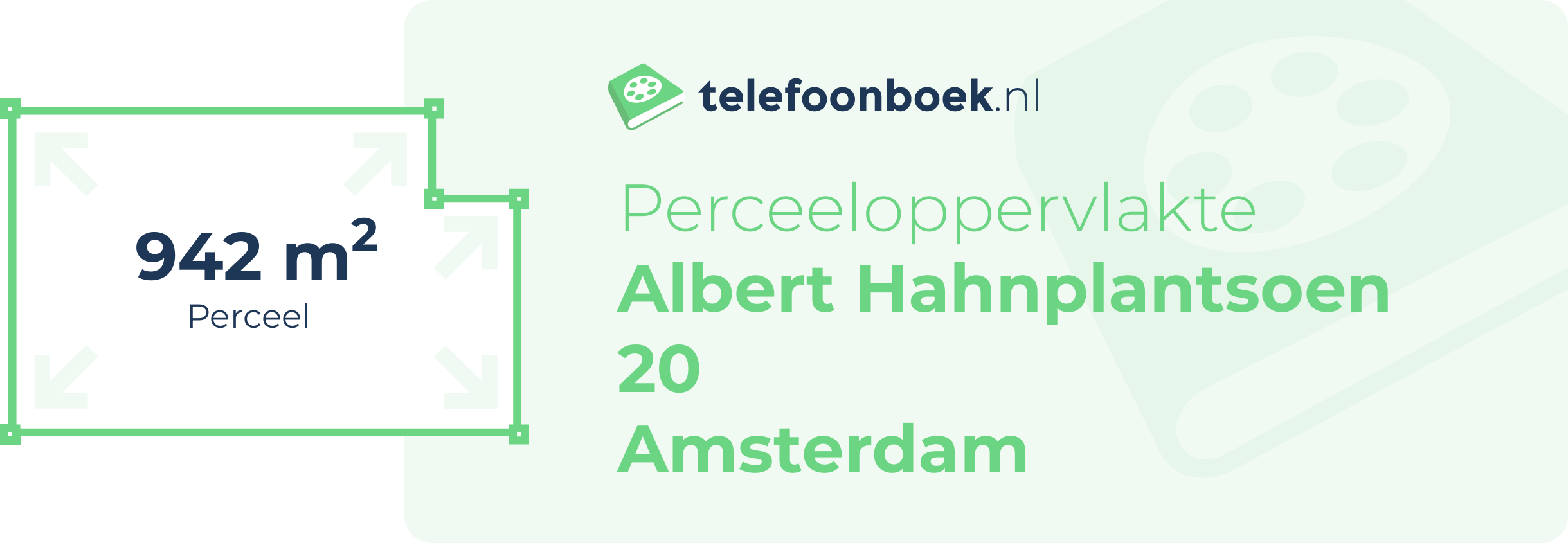 Perceeloppervlakte Albert Hahnplantsoen 20 Amsterdam