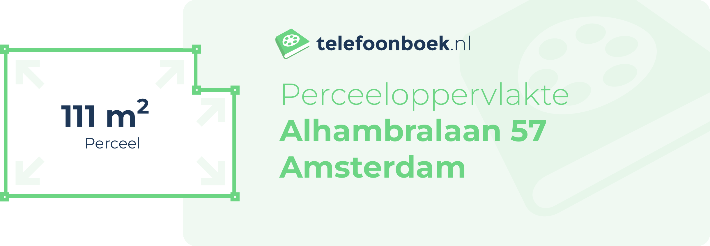 Perceeloppervlakte Alhambralaan 57 Amsterdam