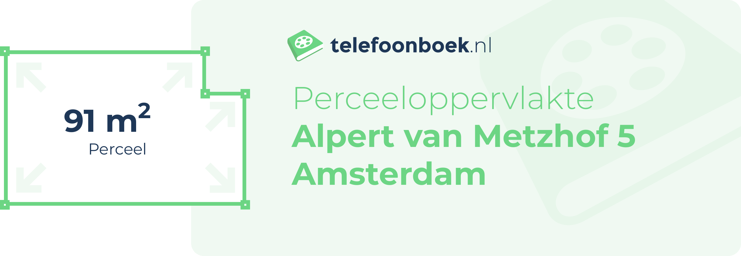 Perceeloppervlakte Alpert Van Metzhof 5 Amsterdam