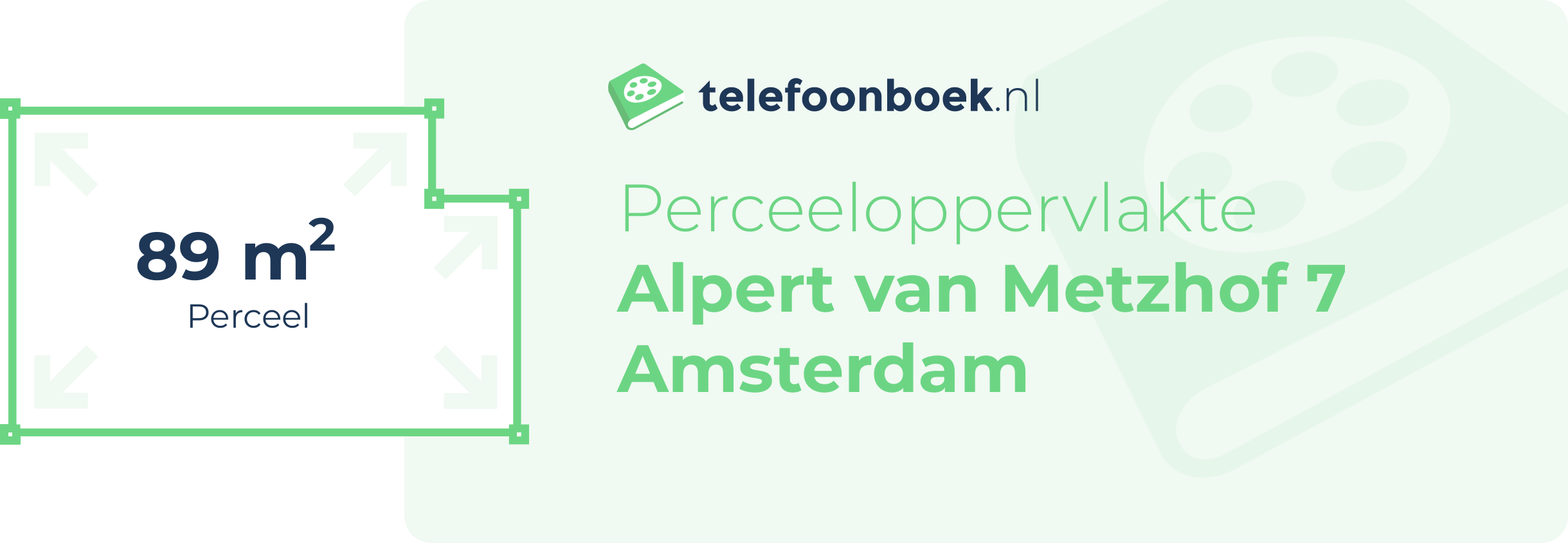 Perceeloppervlakte Alpert Van Metzhof 7 Amsterdam