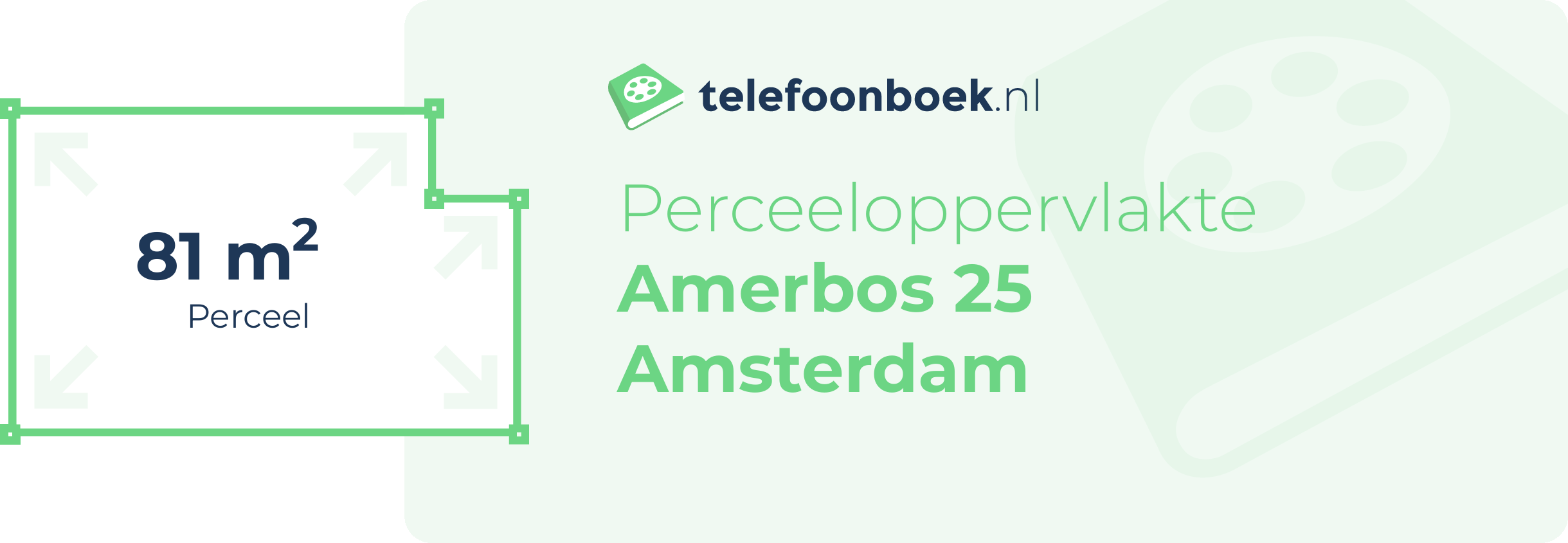 Perceeloppervlakte Amerbos 25 Amsterdam